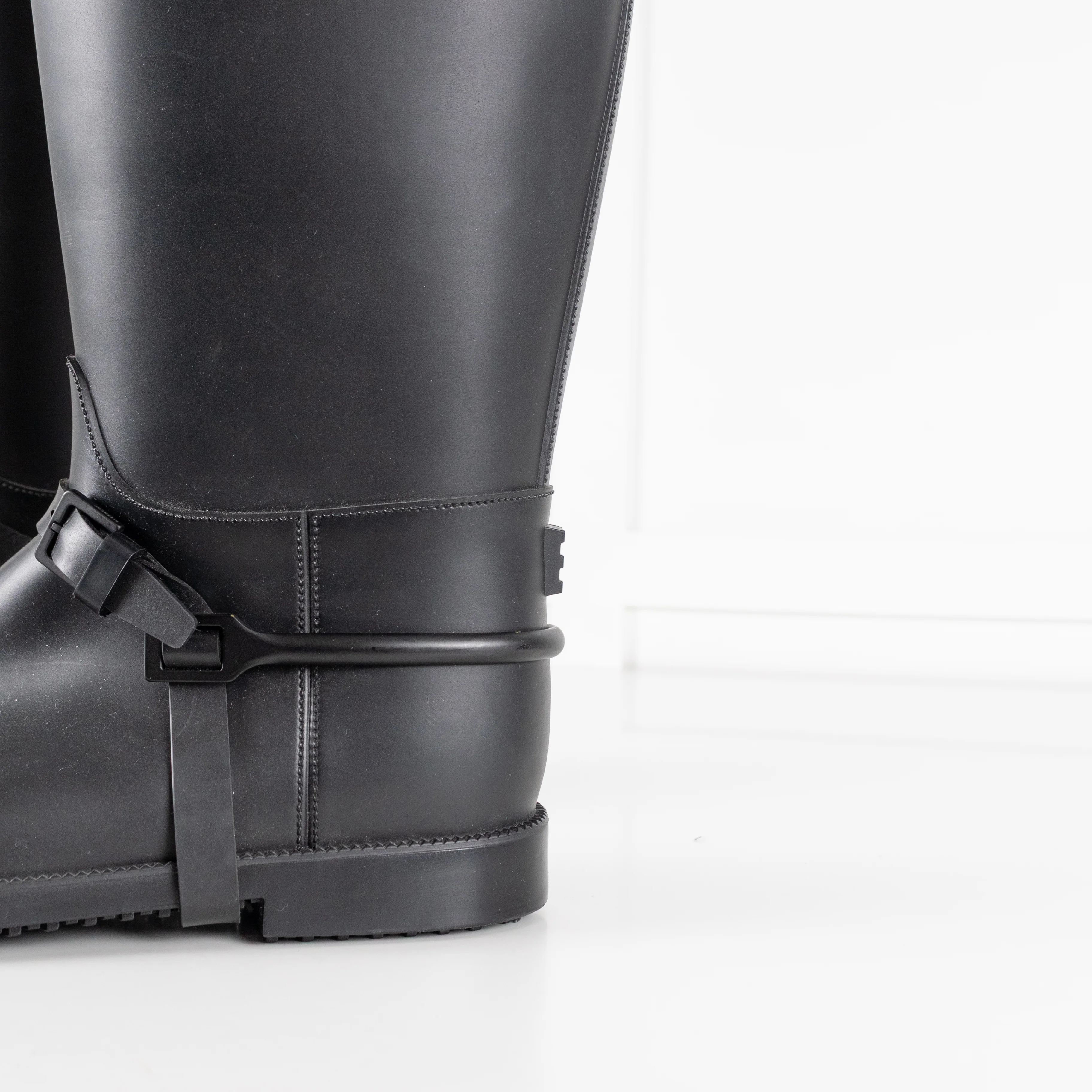 Givenchy Black Rubber Riding Boots - Image 9