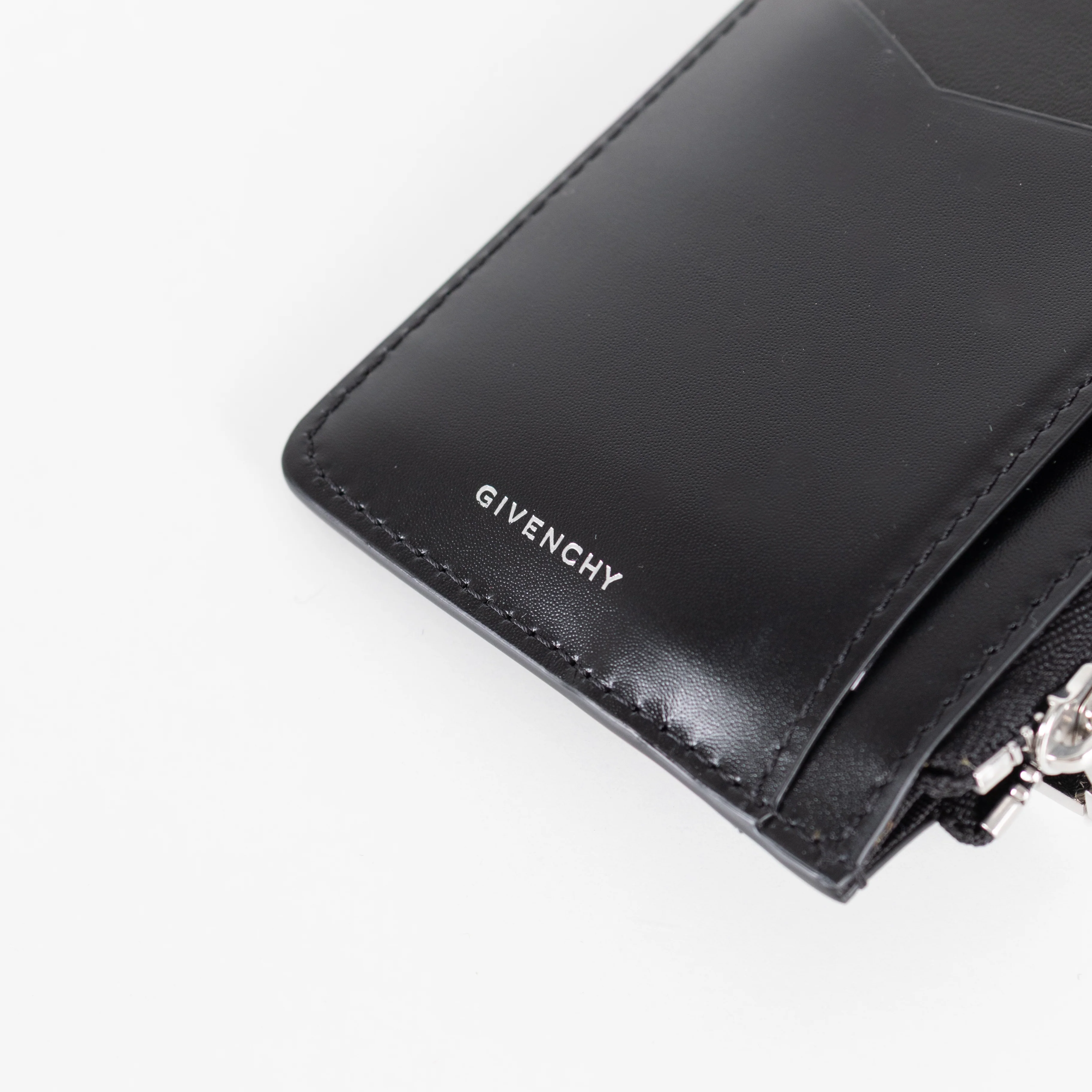 Givenchy Black Zip Around Smooth Leather Keychain Wallet - Image 10