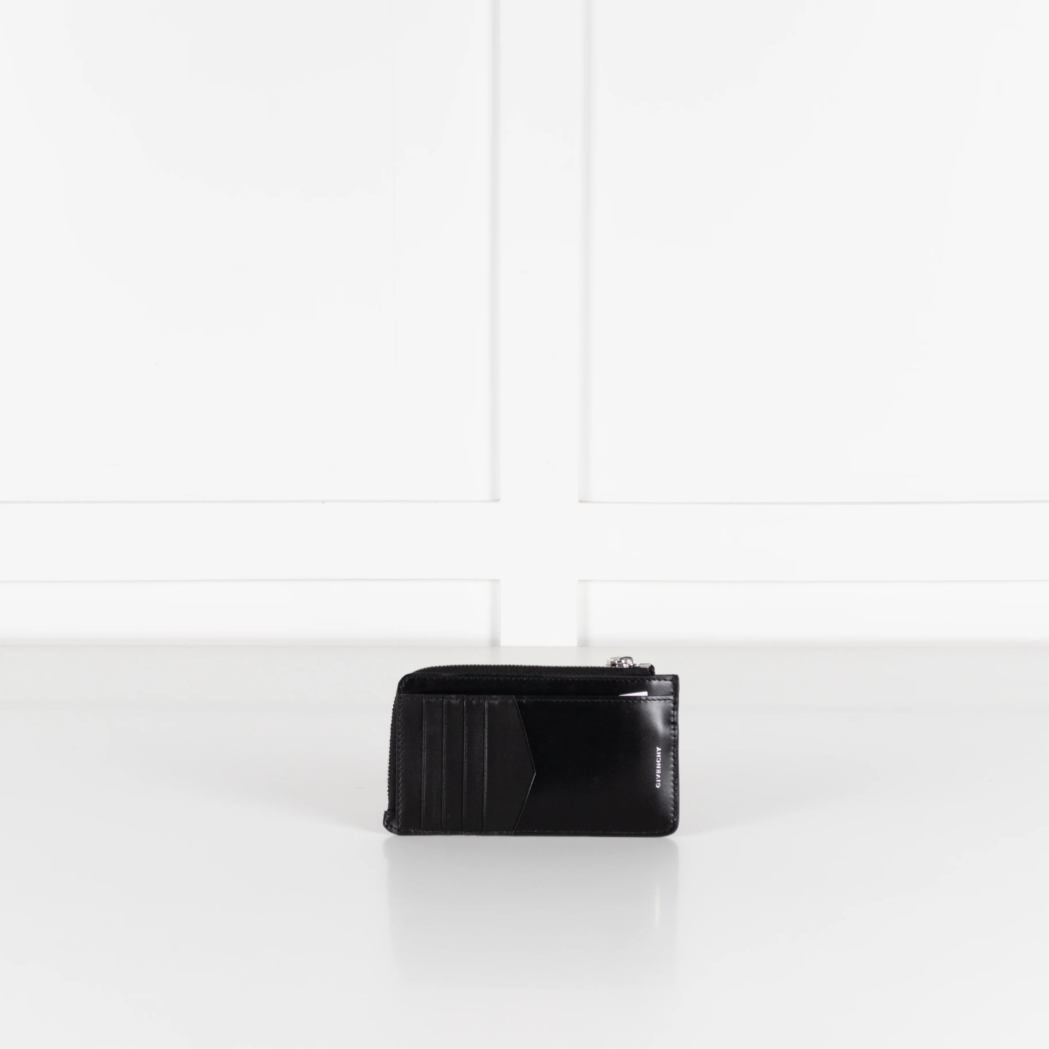 Givenchy Black Zip Around Smooth Leather Keychain Wallet - Image 3