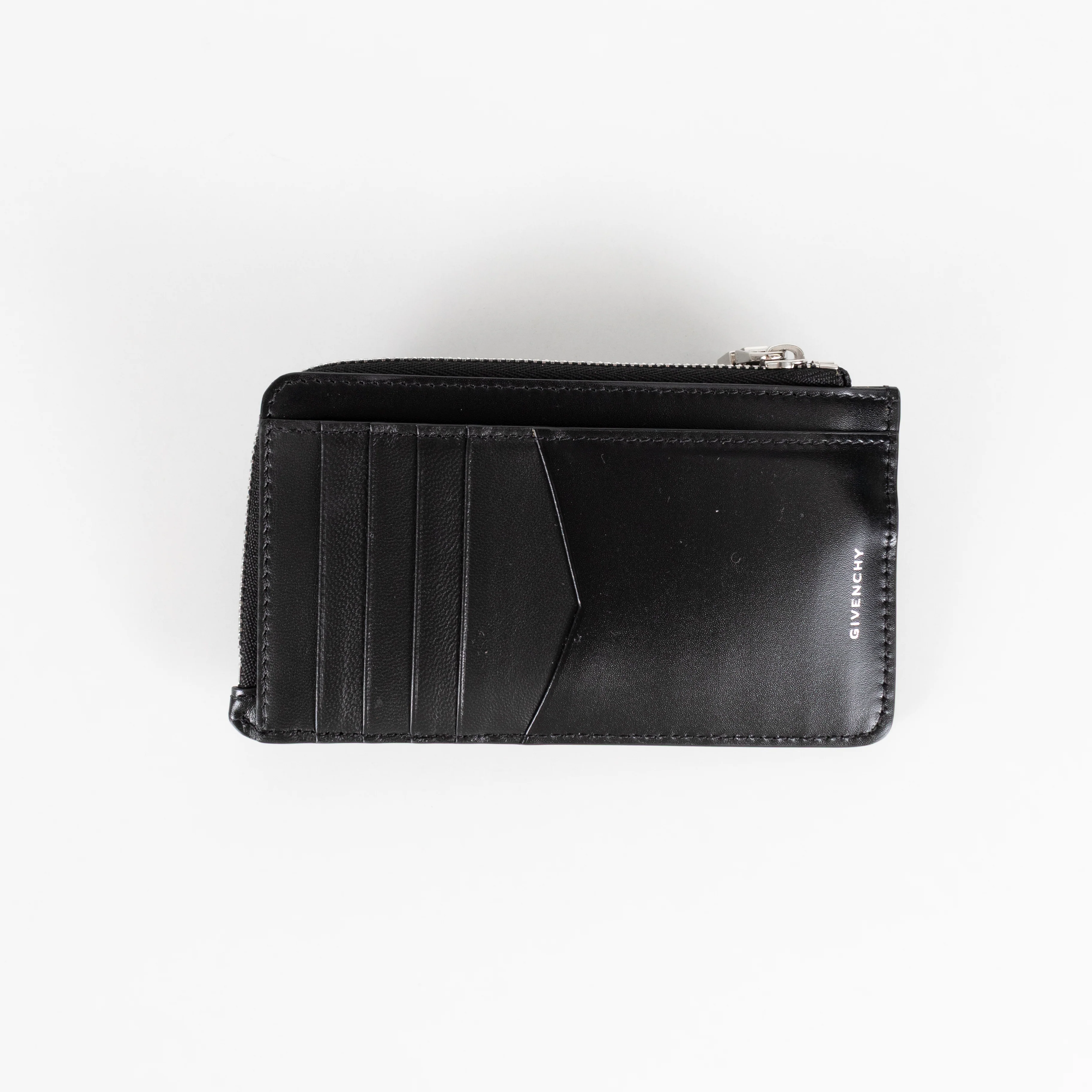 Givenchy Black Zip Around Smooth Leather Keychain Wallet - Image 8