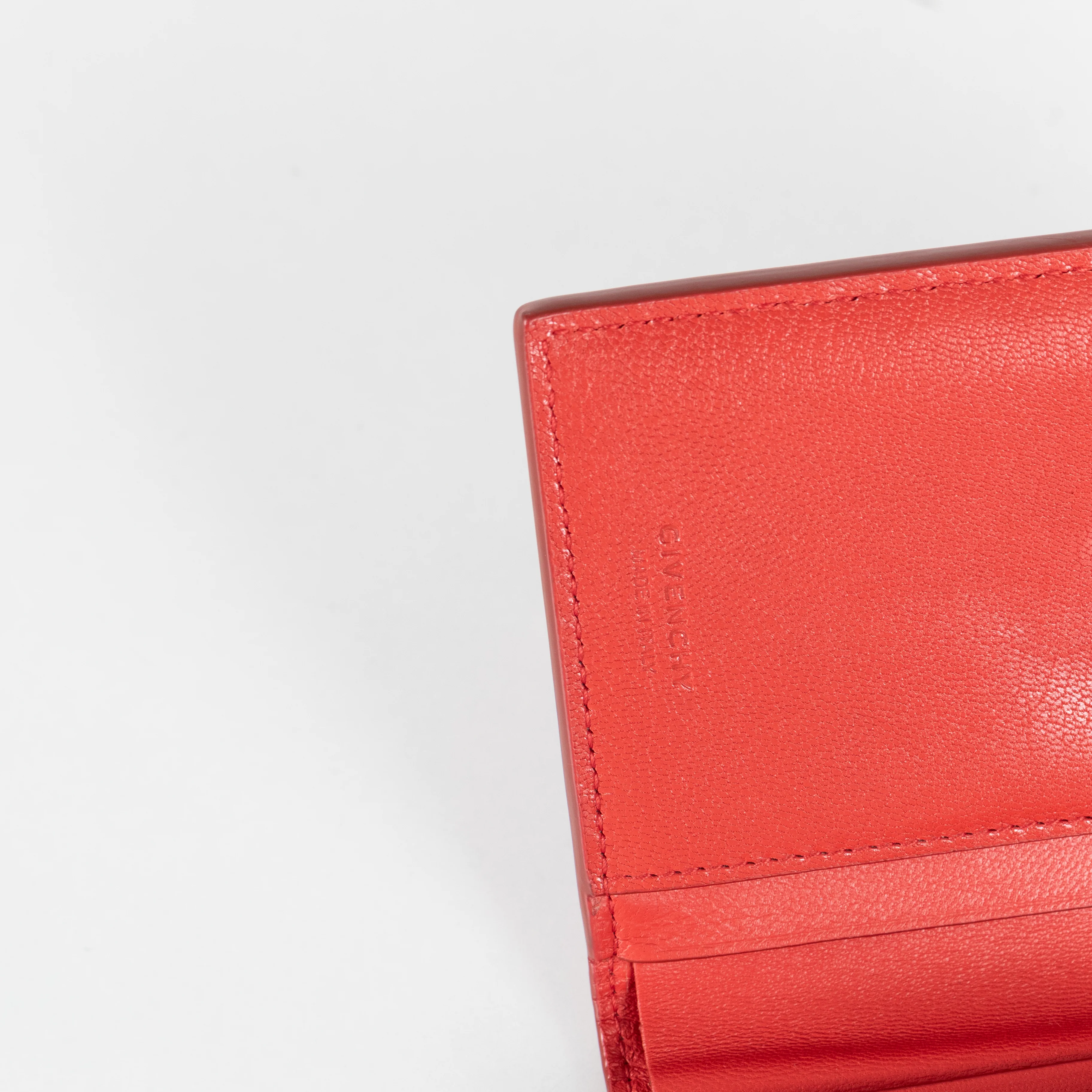 Givenchy Red Quilted Fold Wallet - Image 11