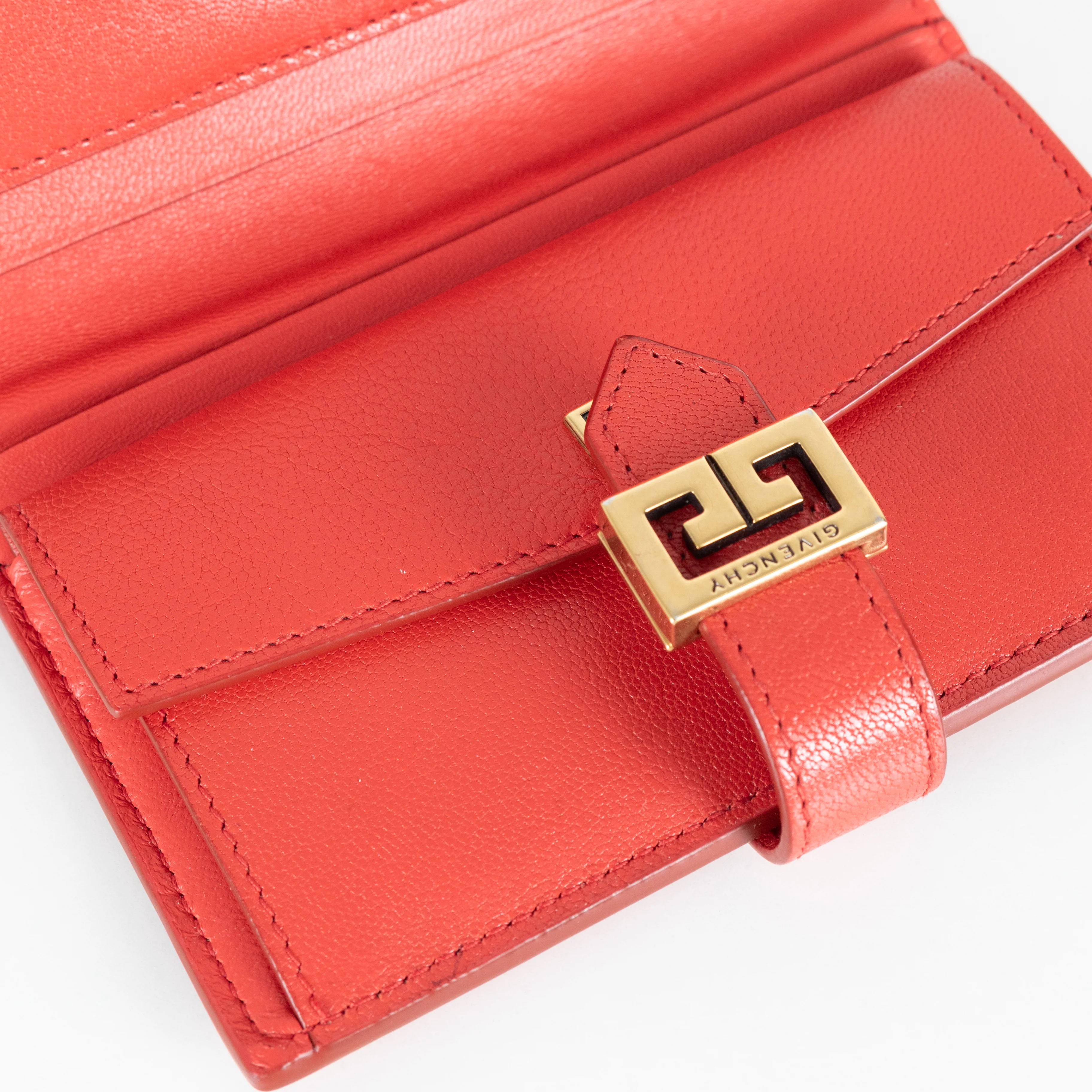 Givenchy Red Quilted Fold Wallet - Image 13