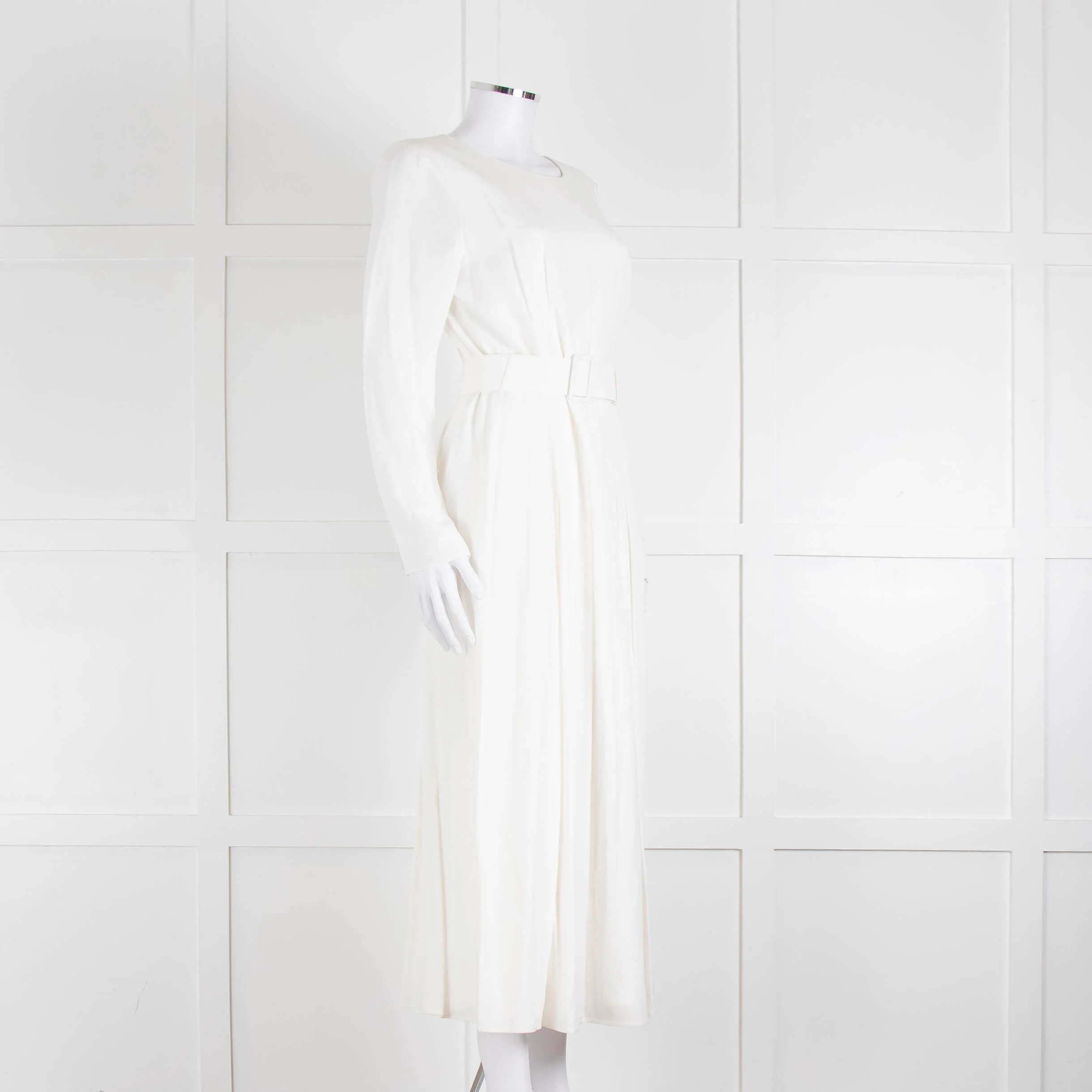 Goat Josephine Cream Belted Midi Dress - Image 2