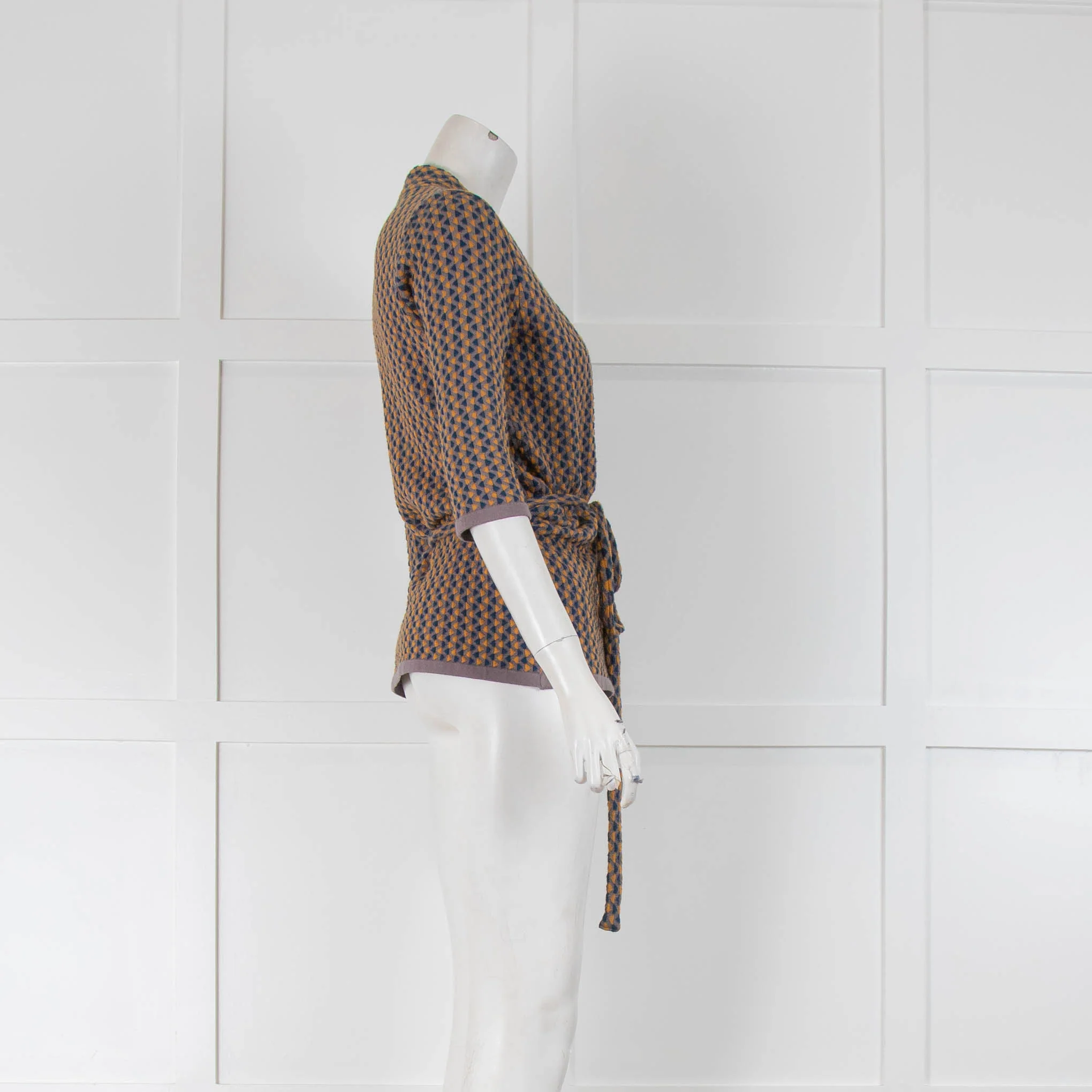 Golden Goose Deluxe Brand Tan and Blue Crossover Top - Image 2