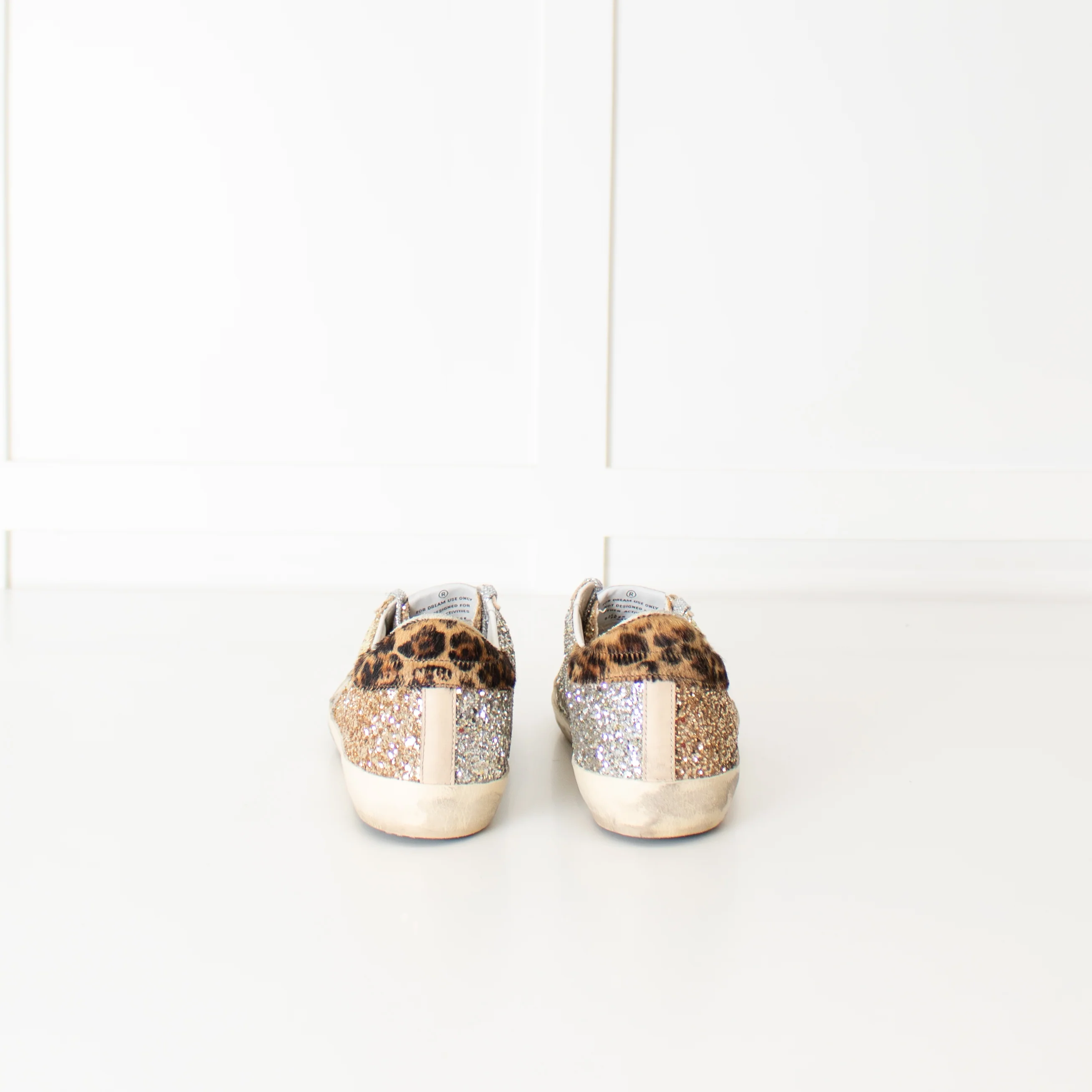 Golden Goose Silver Gold Glitter Trainers - Image 4