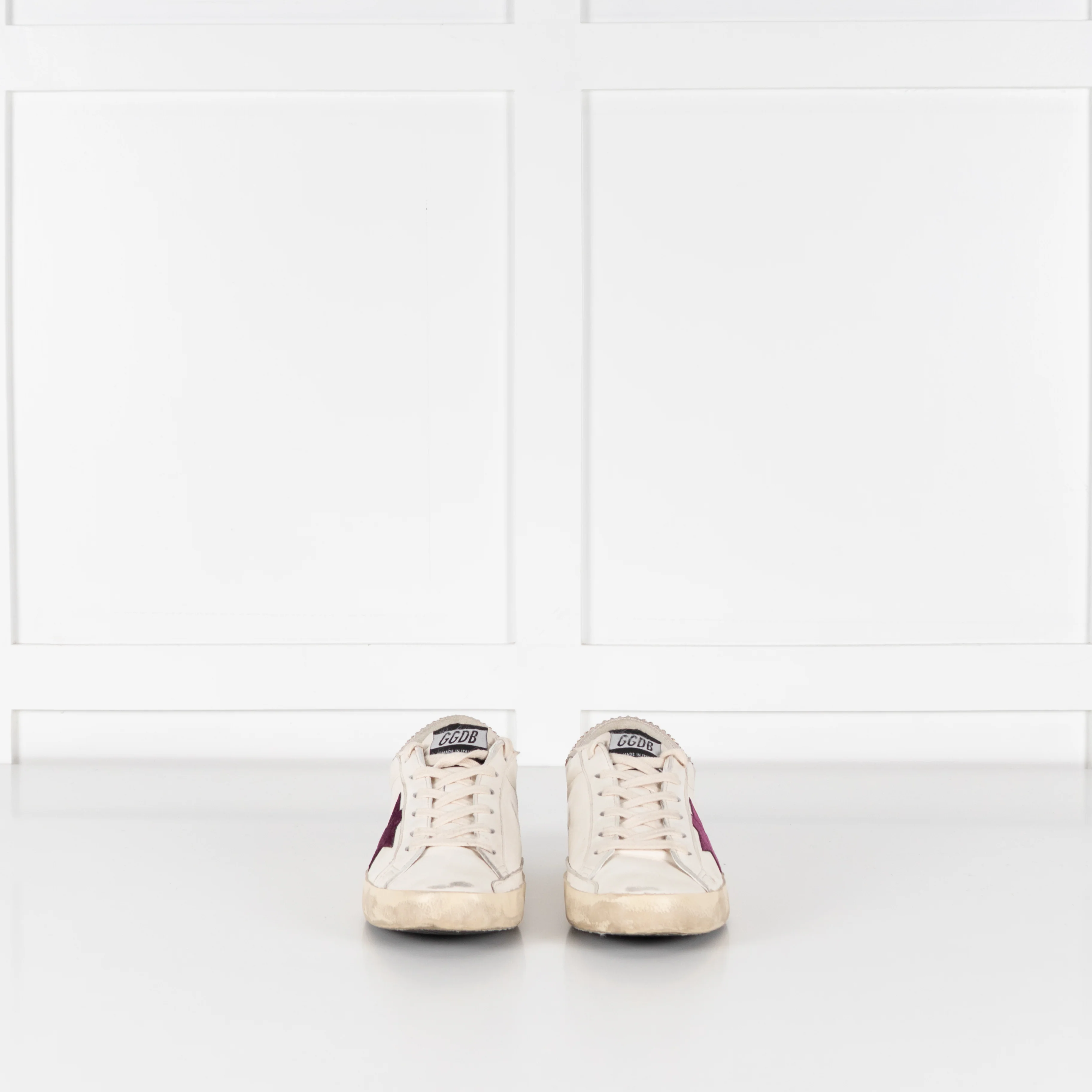 Golden Goose Super Star Crystal Embellished Velvet Star Trim Trainers - Image 2