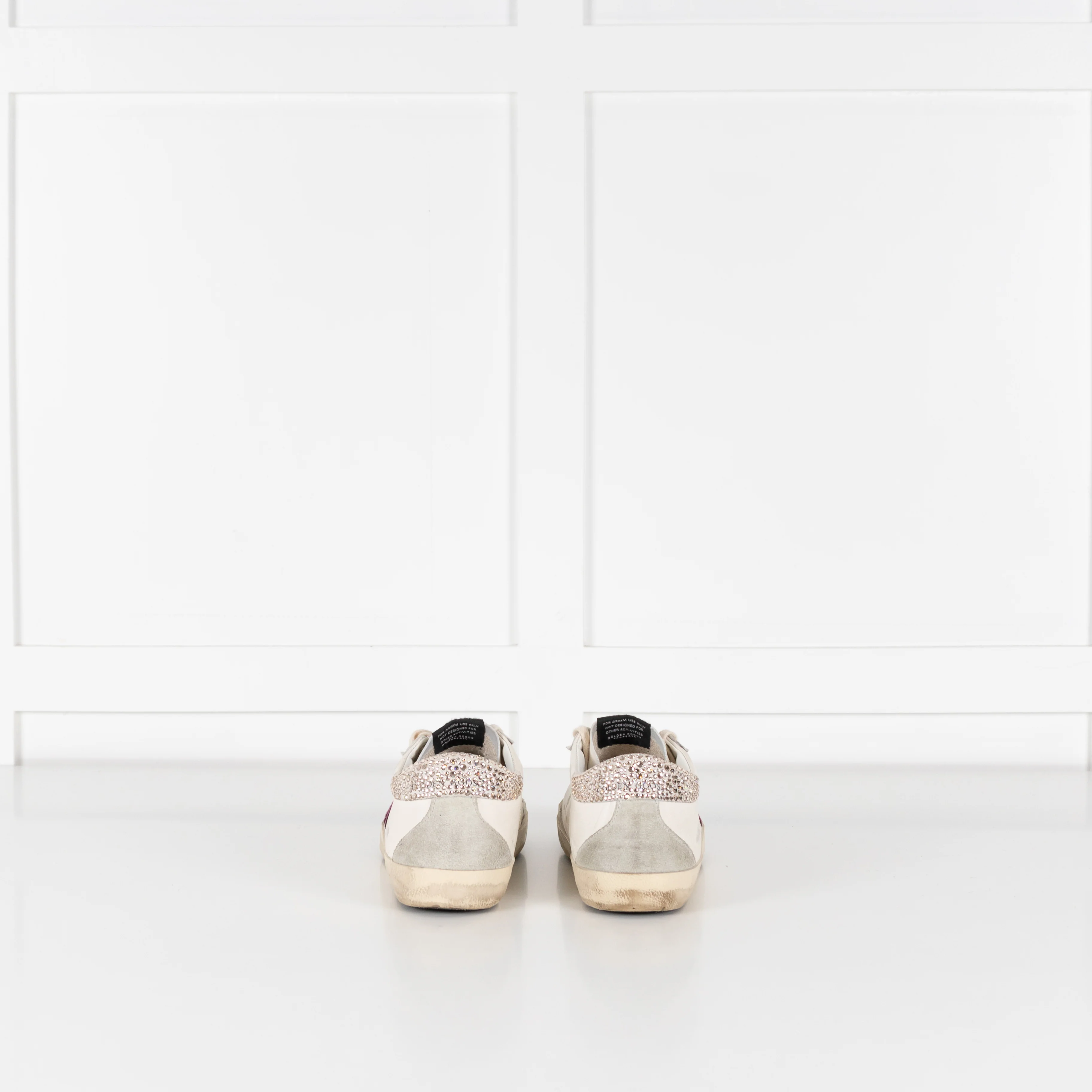 Golden Goose Super Star Crystal Embellished Velvet Star Trim Trainers - Image 5
