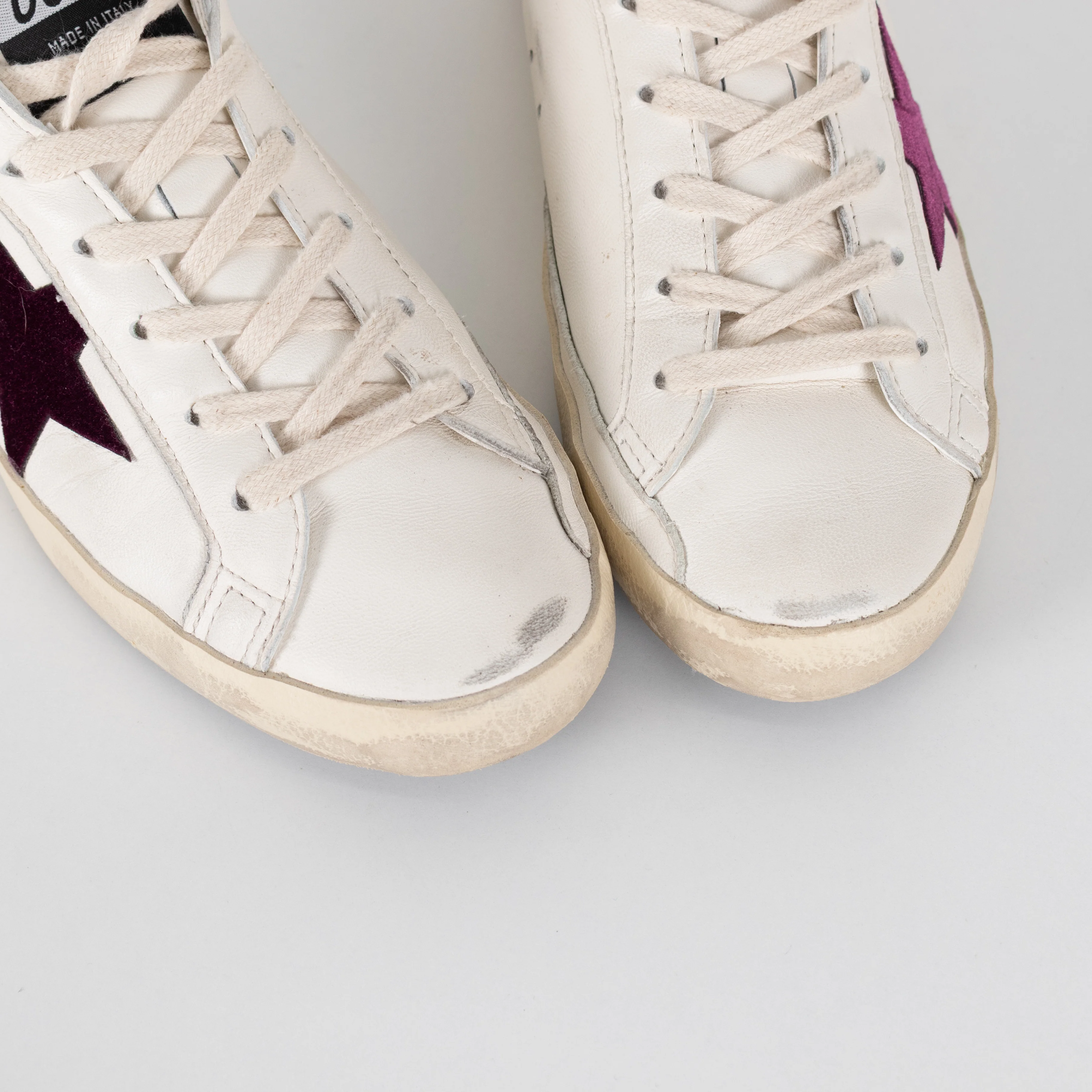 Golden Goose Super Star Crystal Embellished Velvet Star Trim Trainers - Image 9