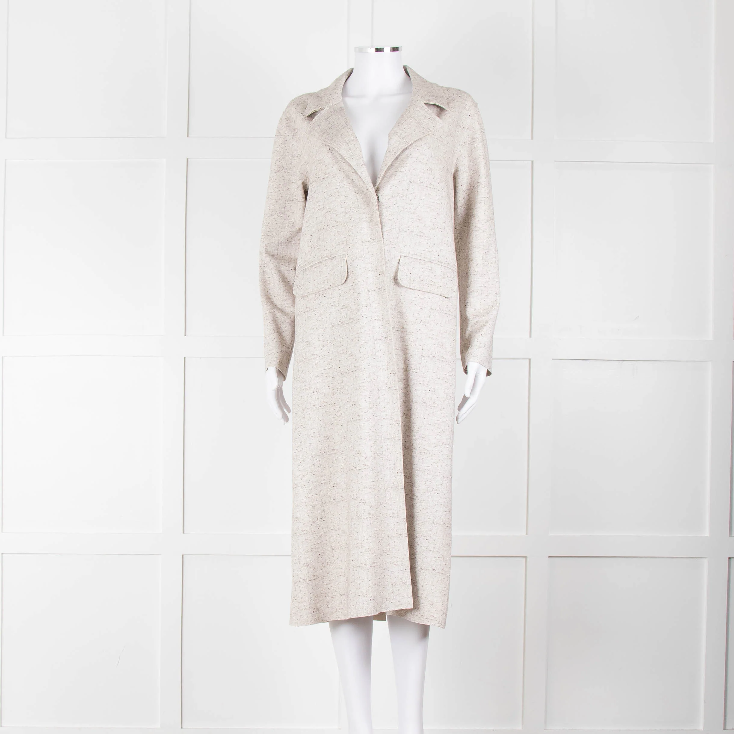 Goodmatch Beige Brown Fleck Long Coat