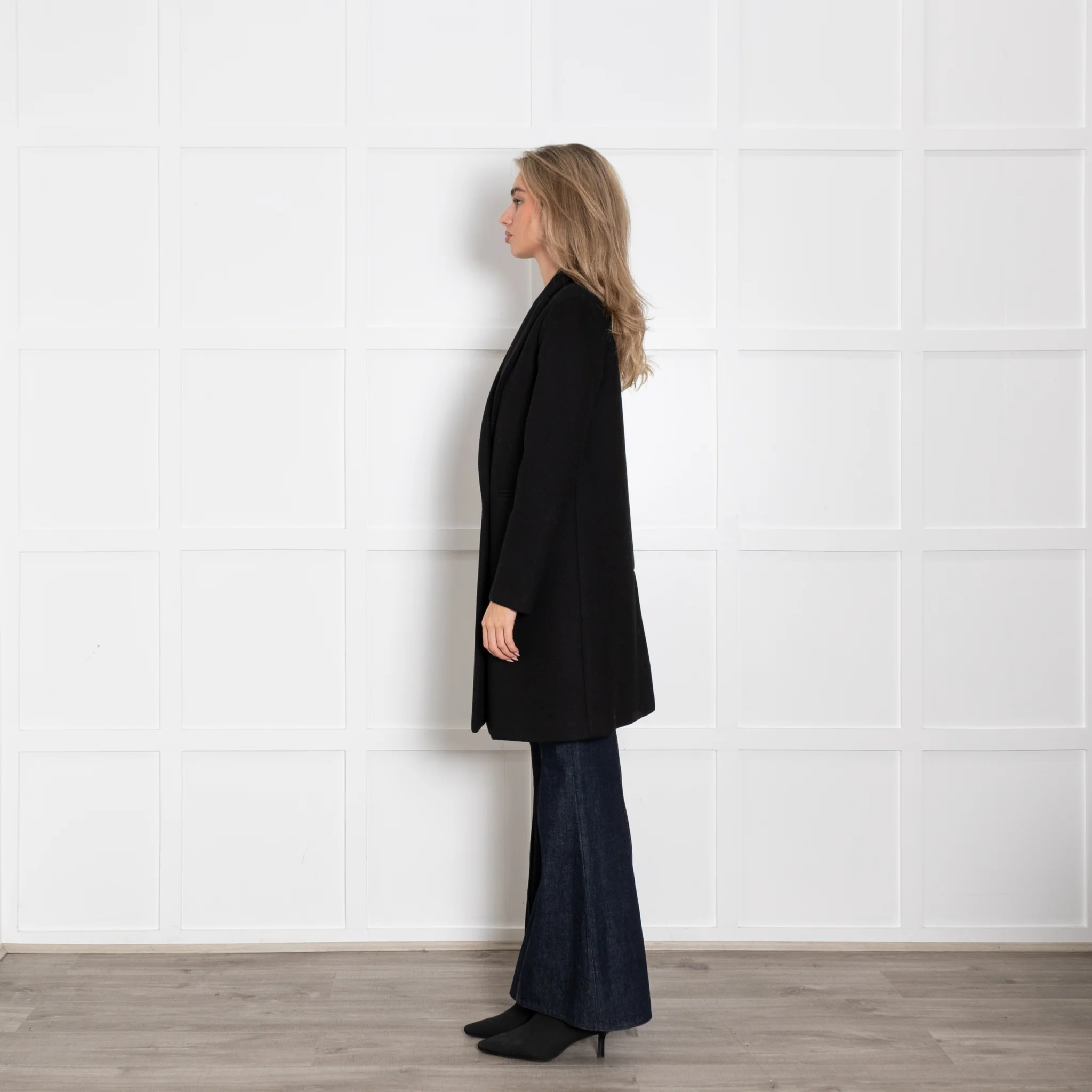 Goodmatch Black Double Breasted Coat - Image 3