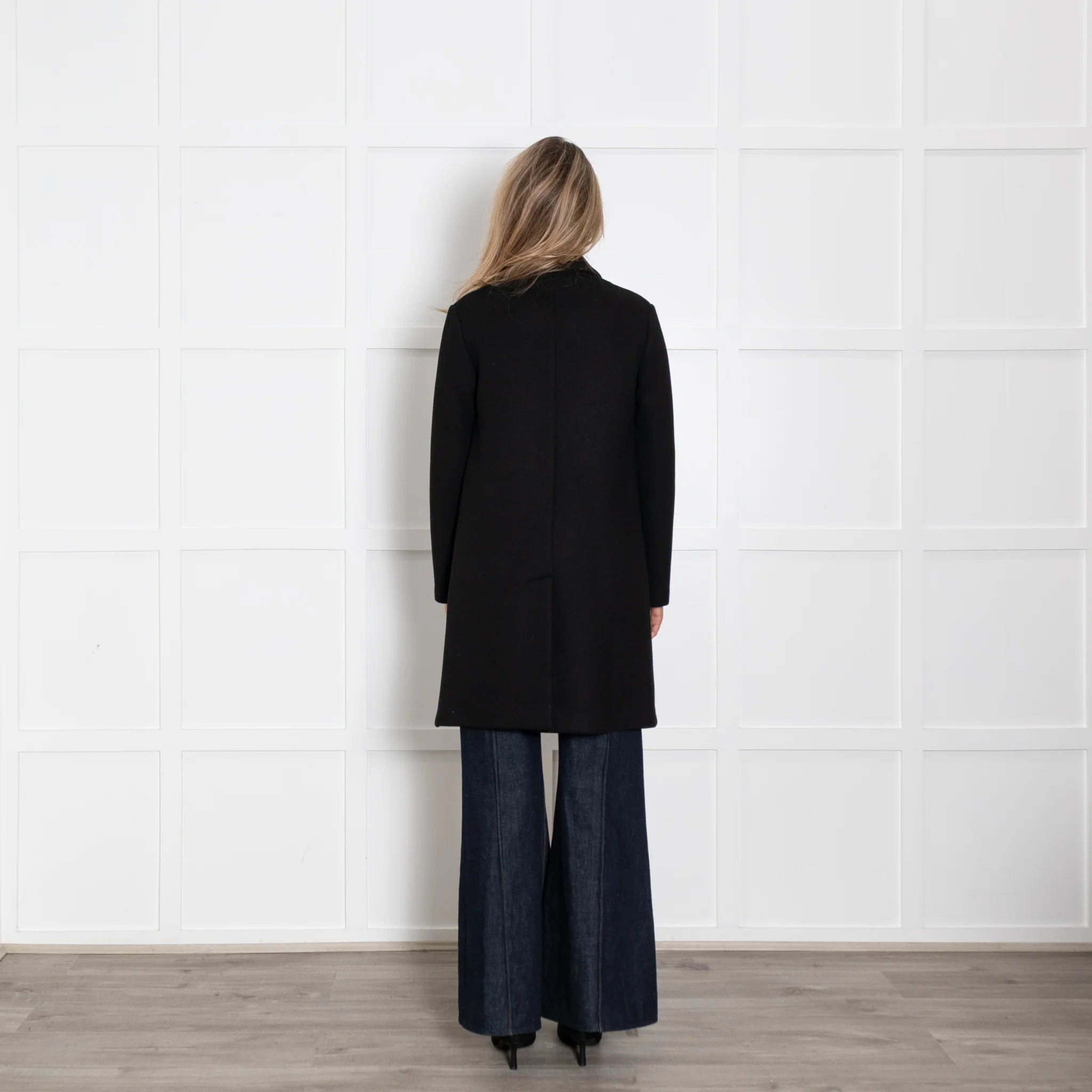 Goodmatch Black Double Breasted Coat - Image 4