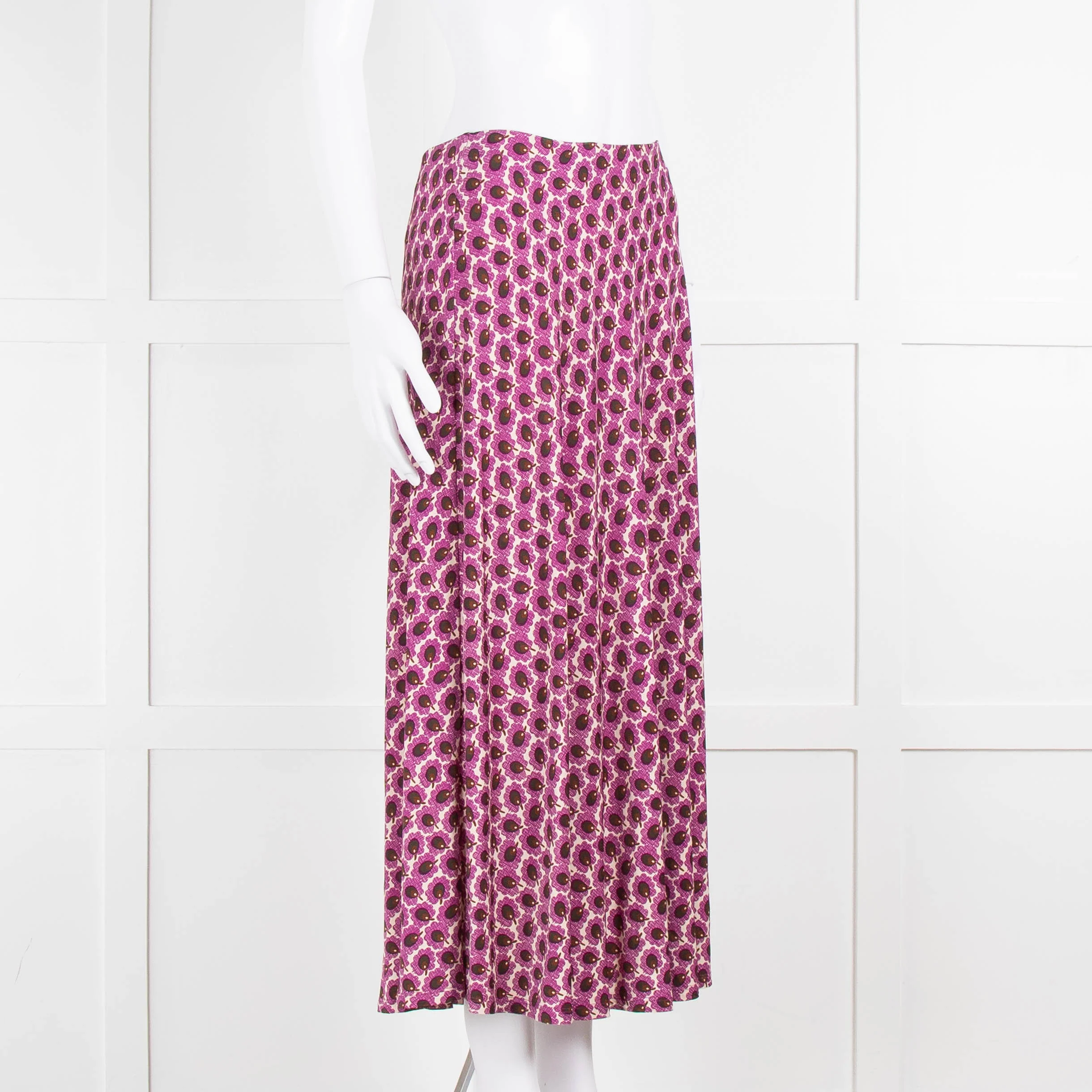 Goodmatch Cream Purple Floral Skirt - Image 2