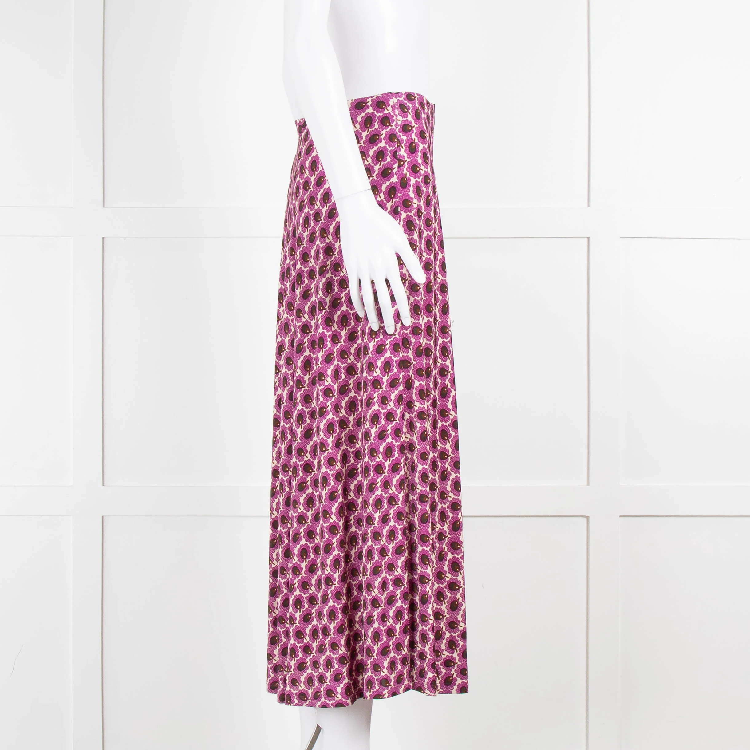 Goodmatch Cream Purple Floral Skirt - Image 3