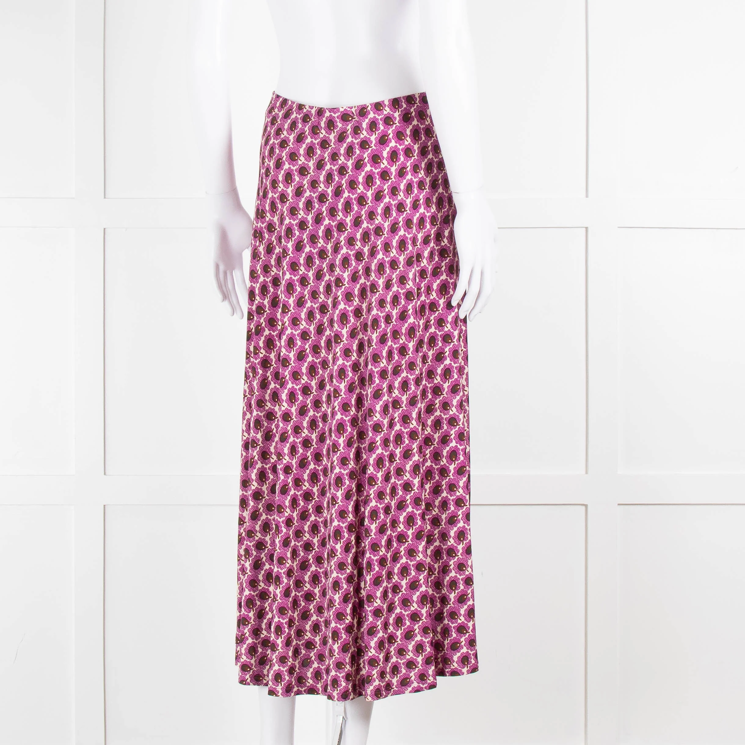Goodmatch Cream Purple Floral Skirt - Image 4