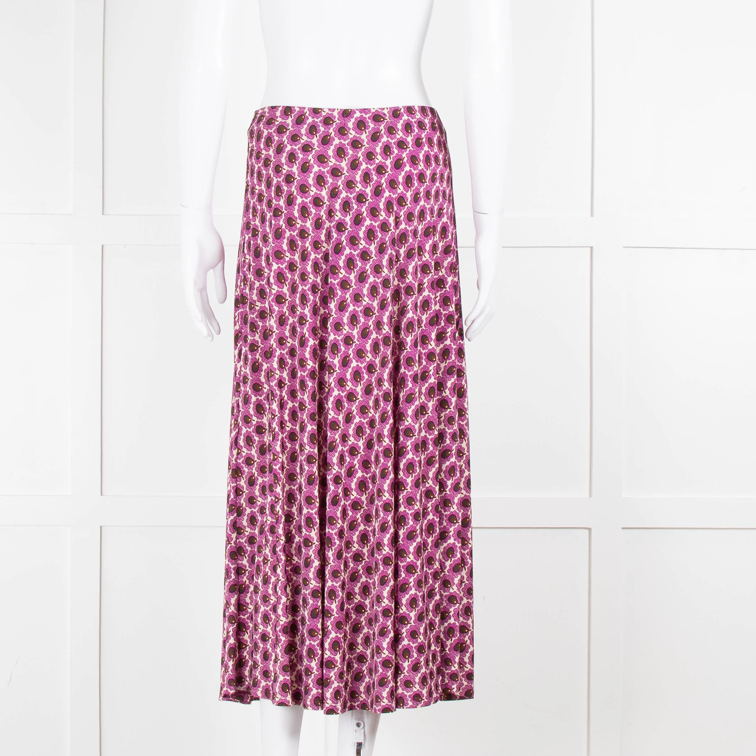 Goodmatch Cream Purple Floral Skirt - Image 5