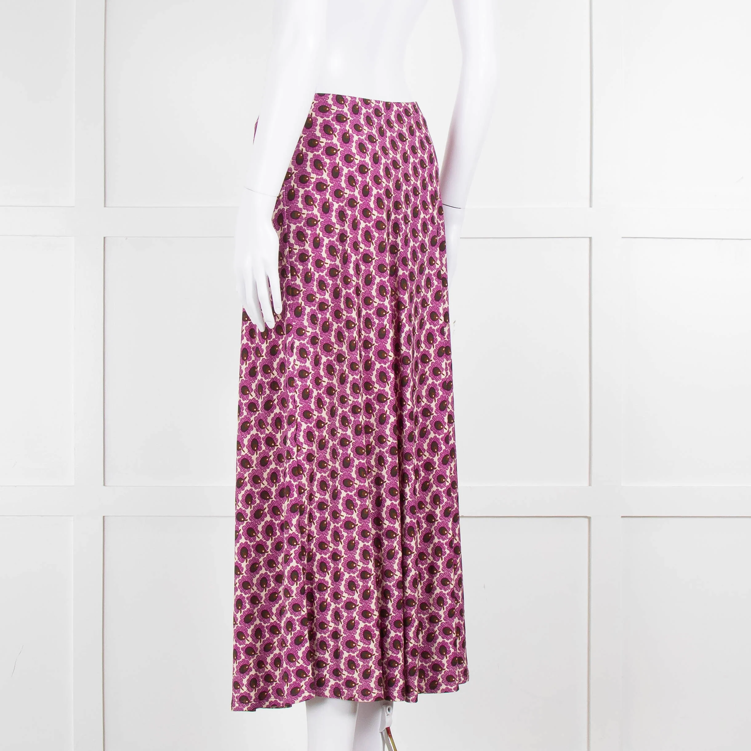 Goodmatch Cream Purple Floral Skirt - Image 6