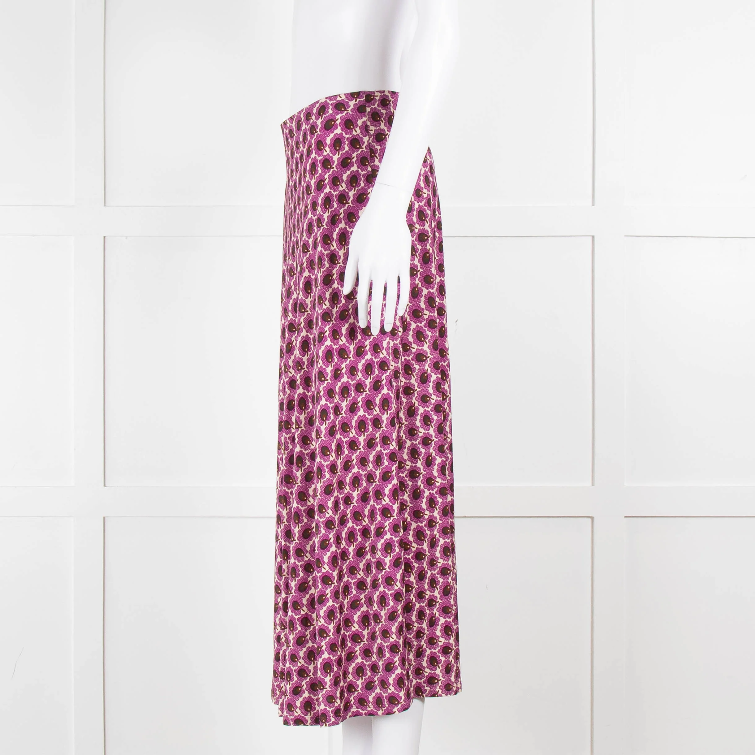 Goodmatch Cream Purple Floral Skirt - Image 7