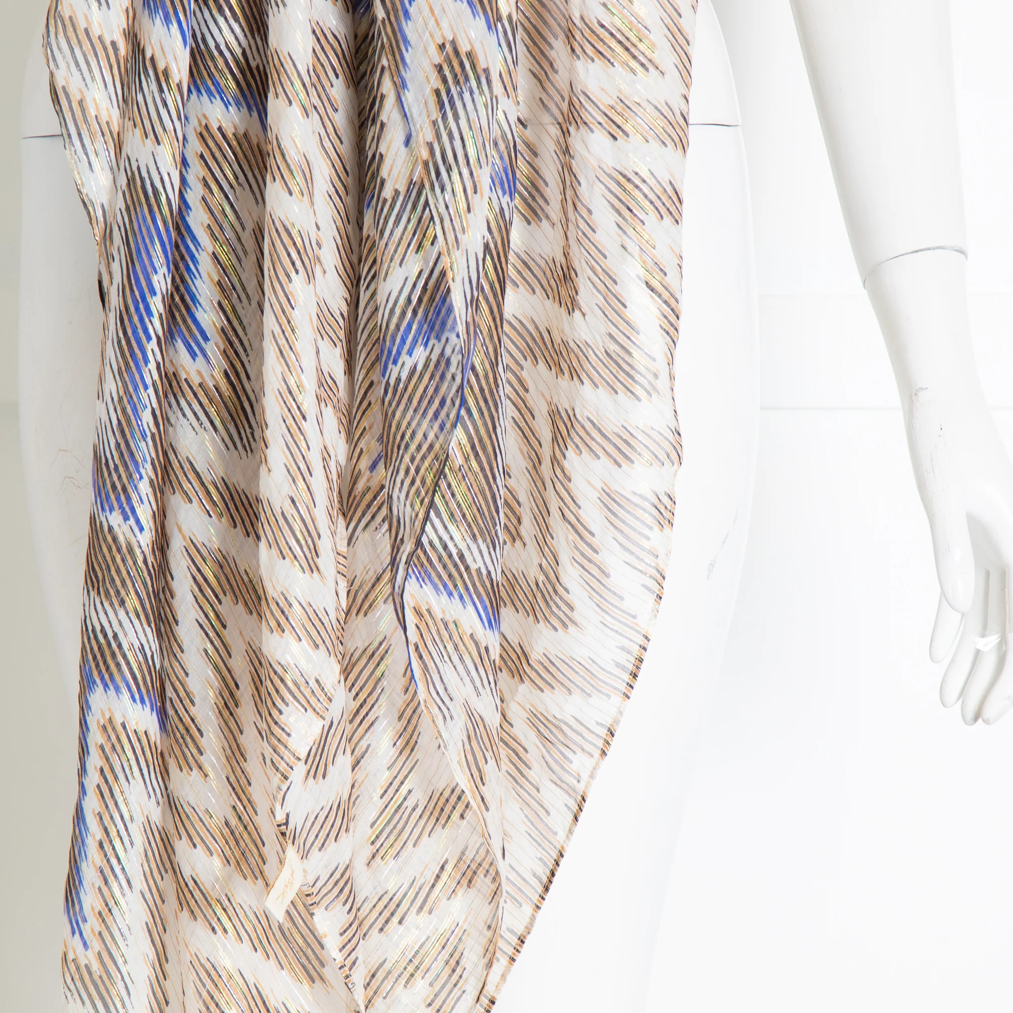 Gottex Brown & Blue Patterned Sarong - Image 2