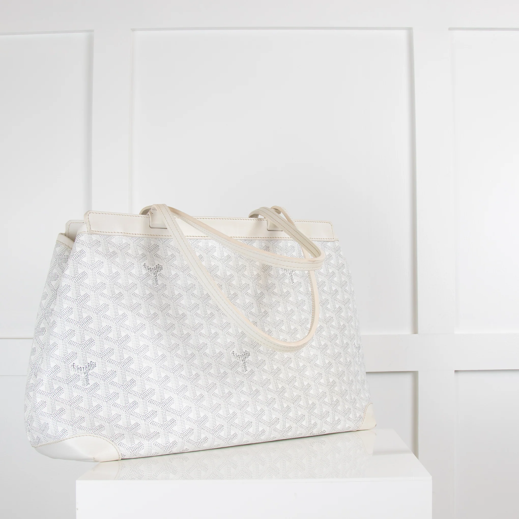 Goyard White Coated Canvas Bellechasse Bag - Image 2
