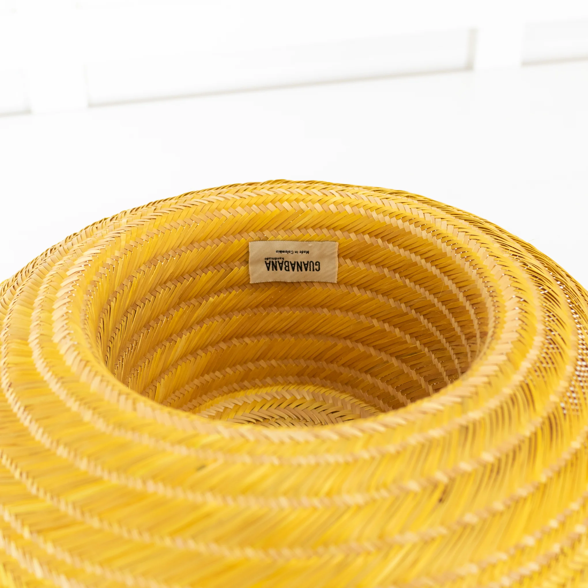 Guanabana Straw Hat With Yellow PomPom Detail - Image 5
