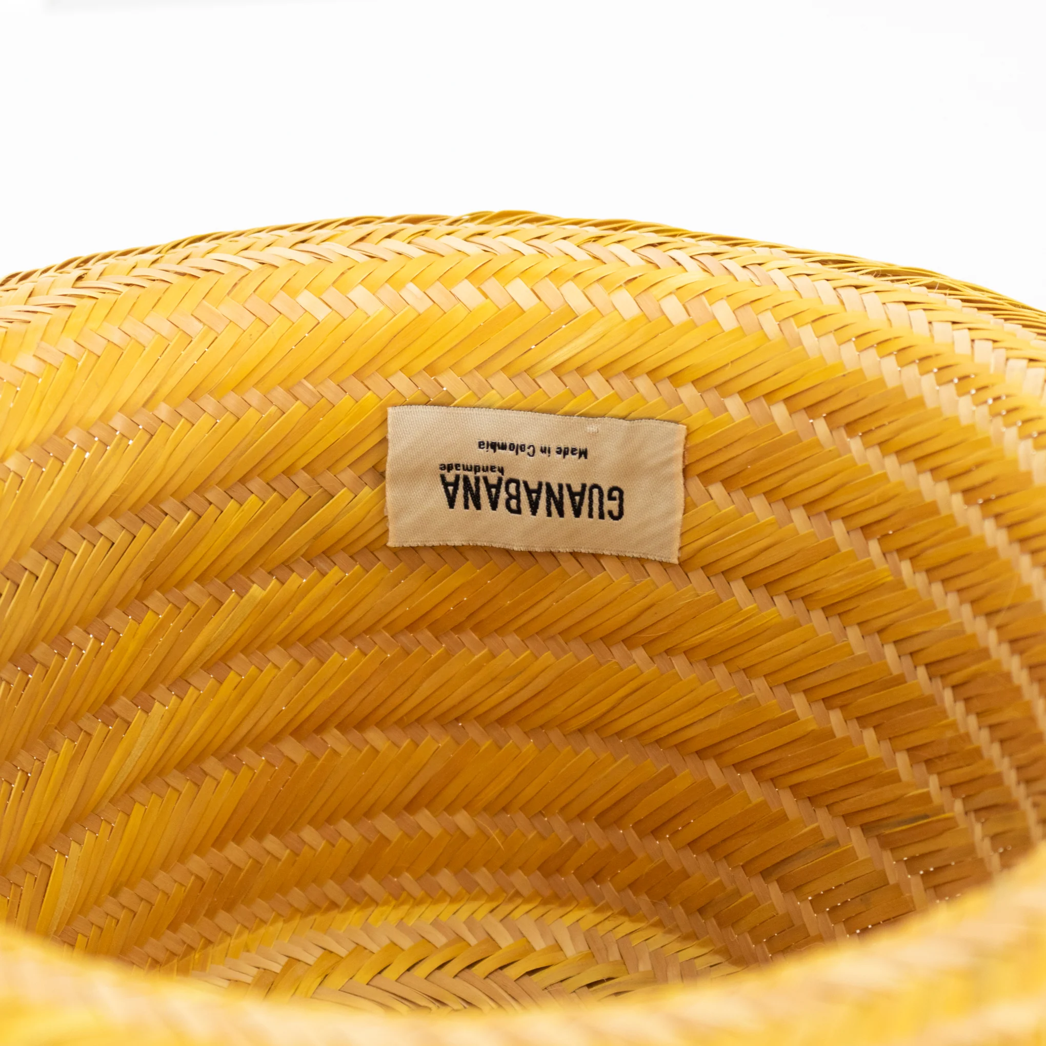 Guanabana Straw Hat With Yellow PomPom Detail - Image 6