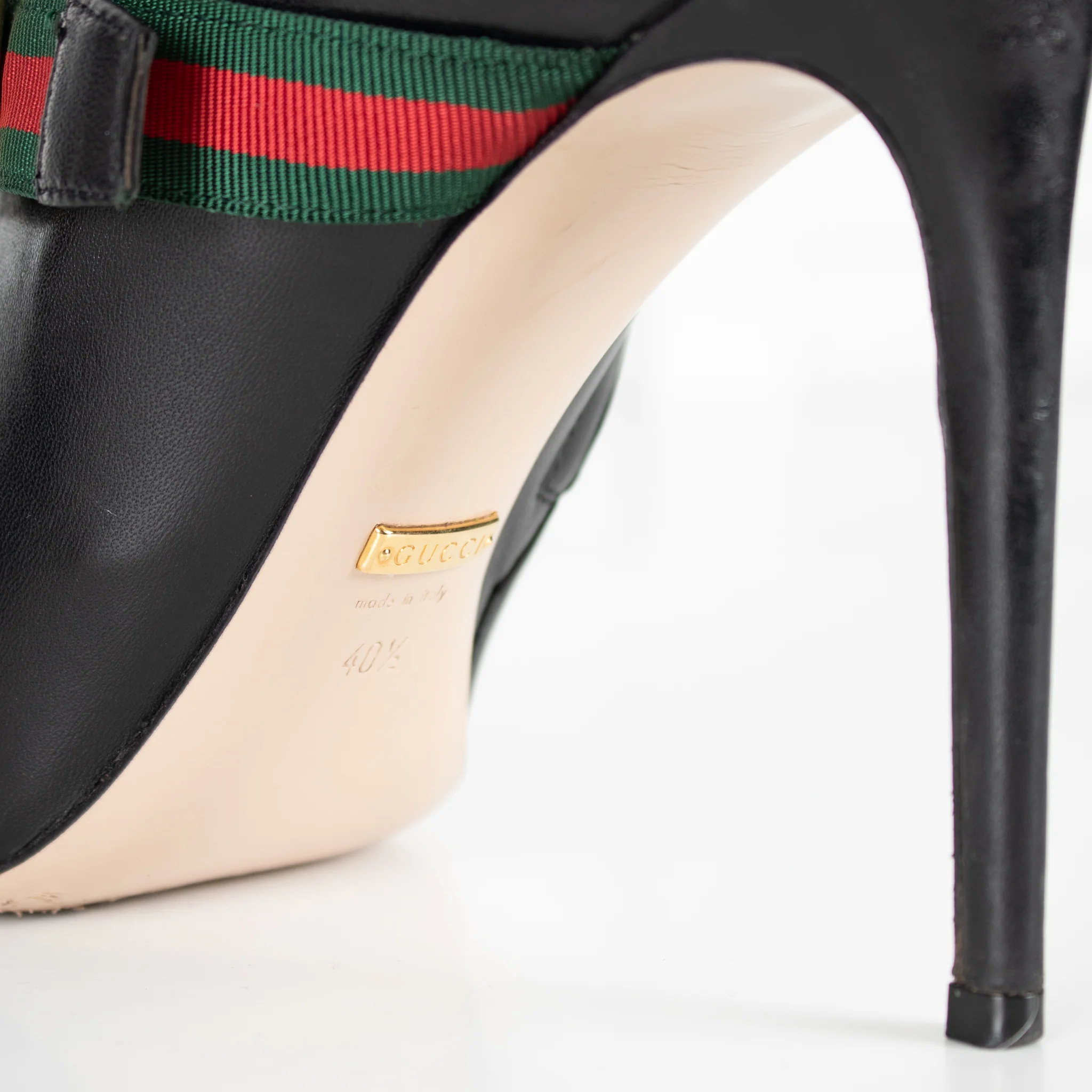Gucci Black Charlotte Boots Green Red Gross Grain With Buck - Image 11