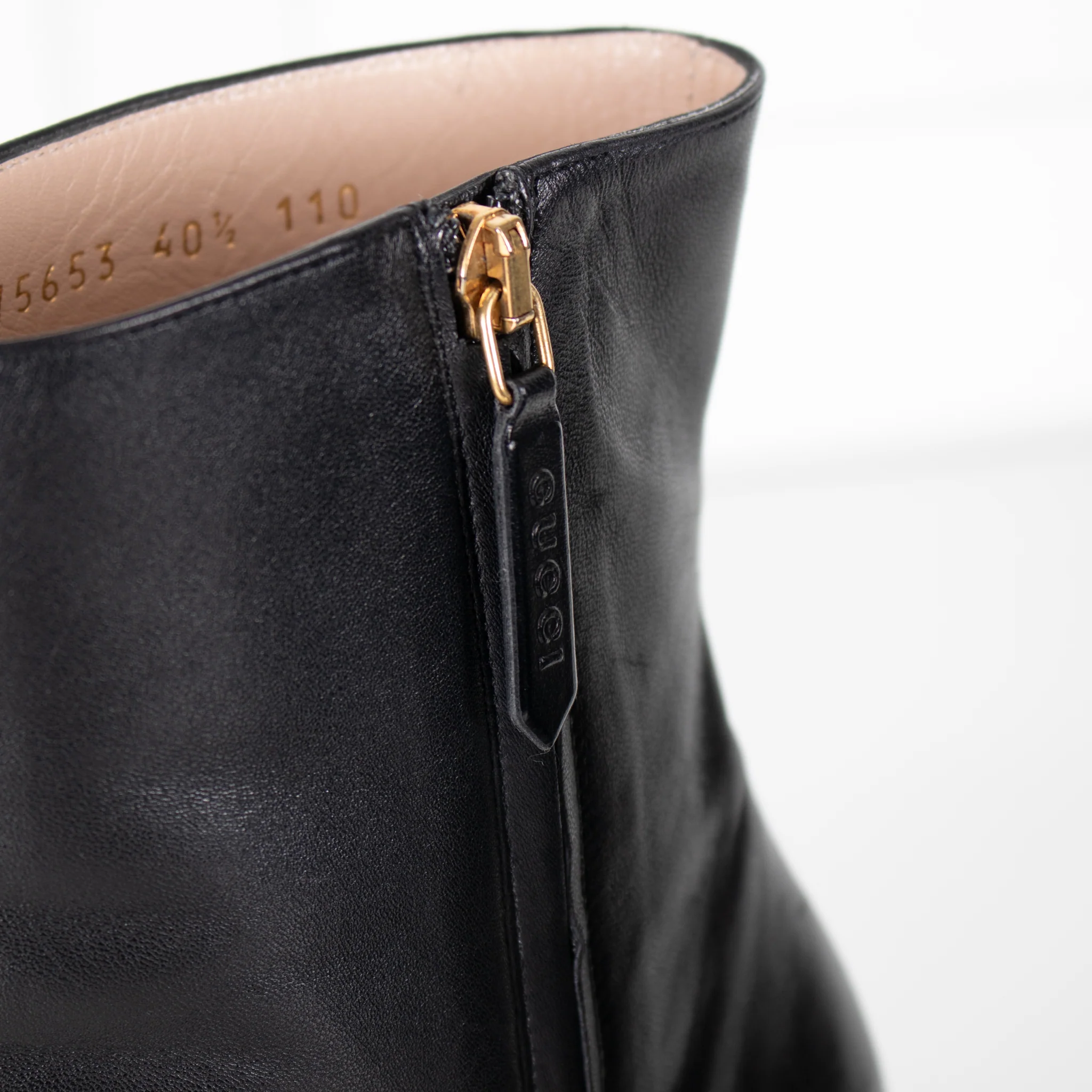 Gucci Black Charlotte Boots Green Red Gross Grain With Buck - Image 9