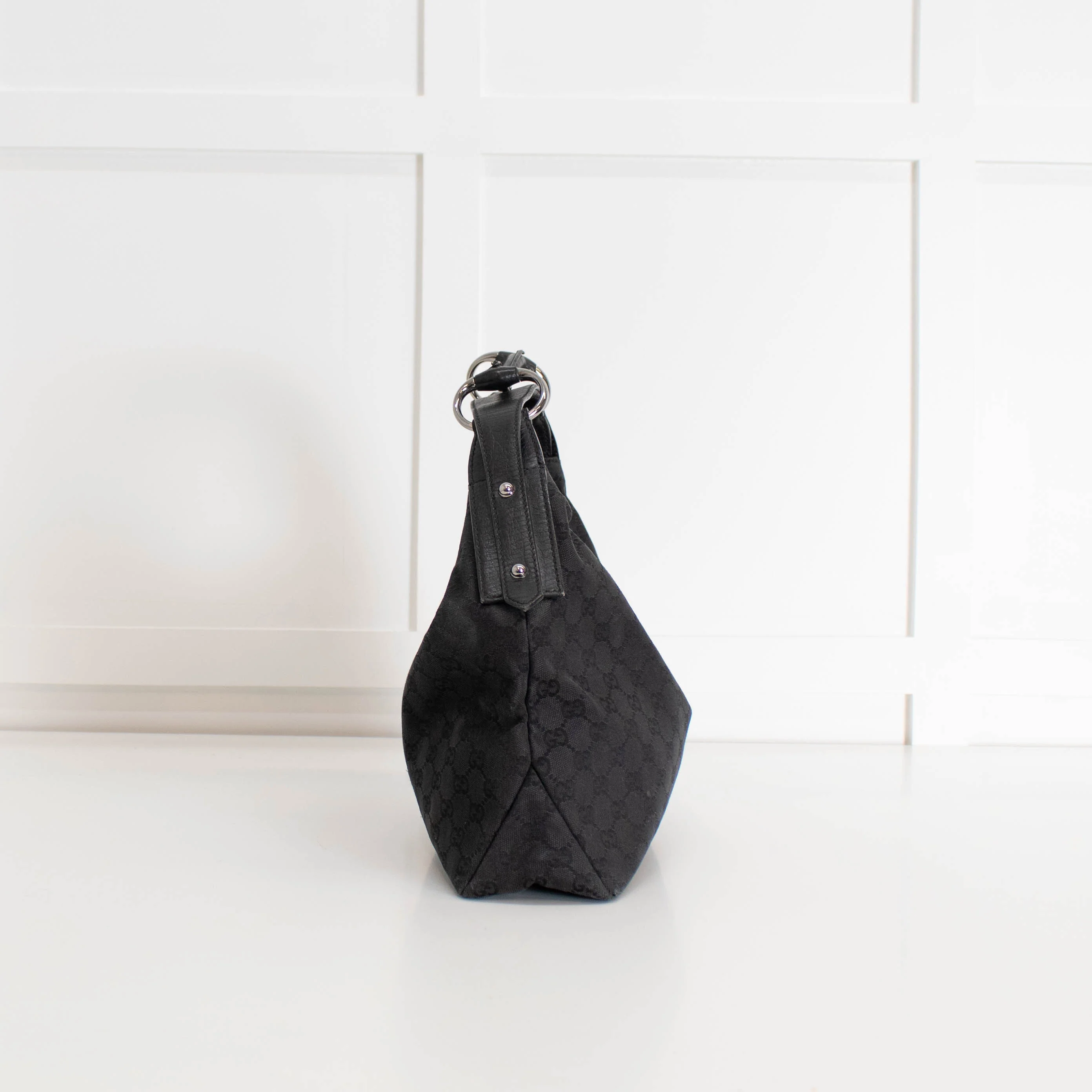 Gucci Black Monogram Shoulder Bag - Image 6
