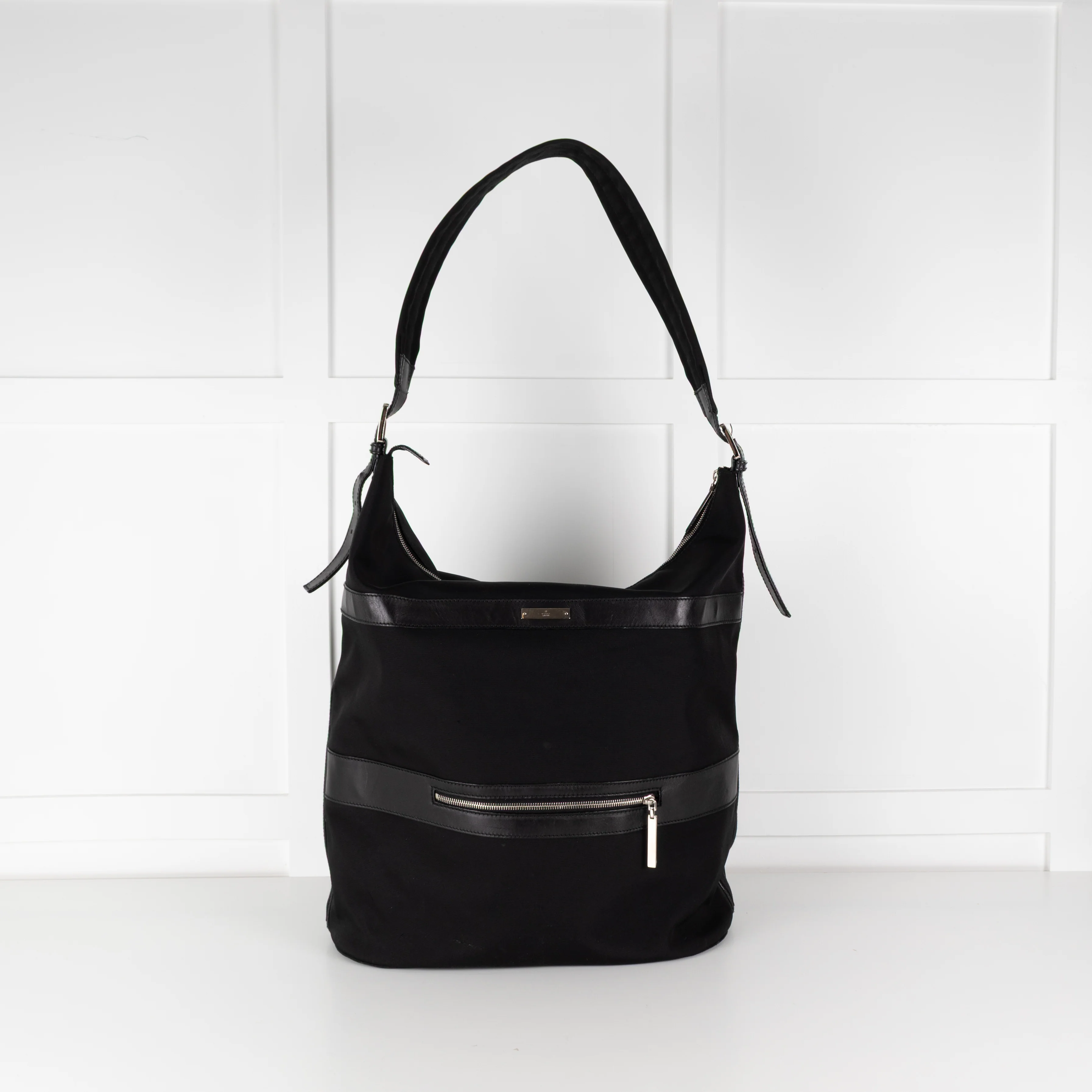 Gucci Black Nylon Large Shoulder Travel Bag