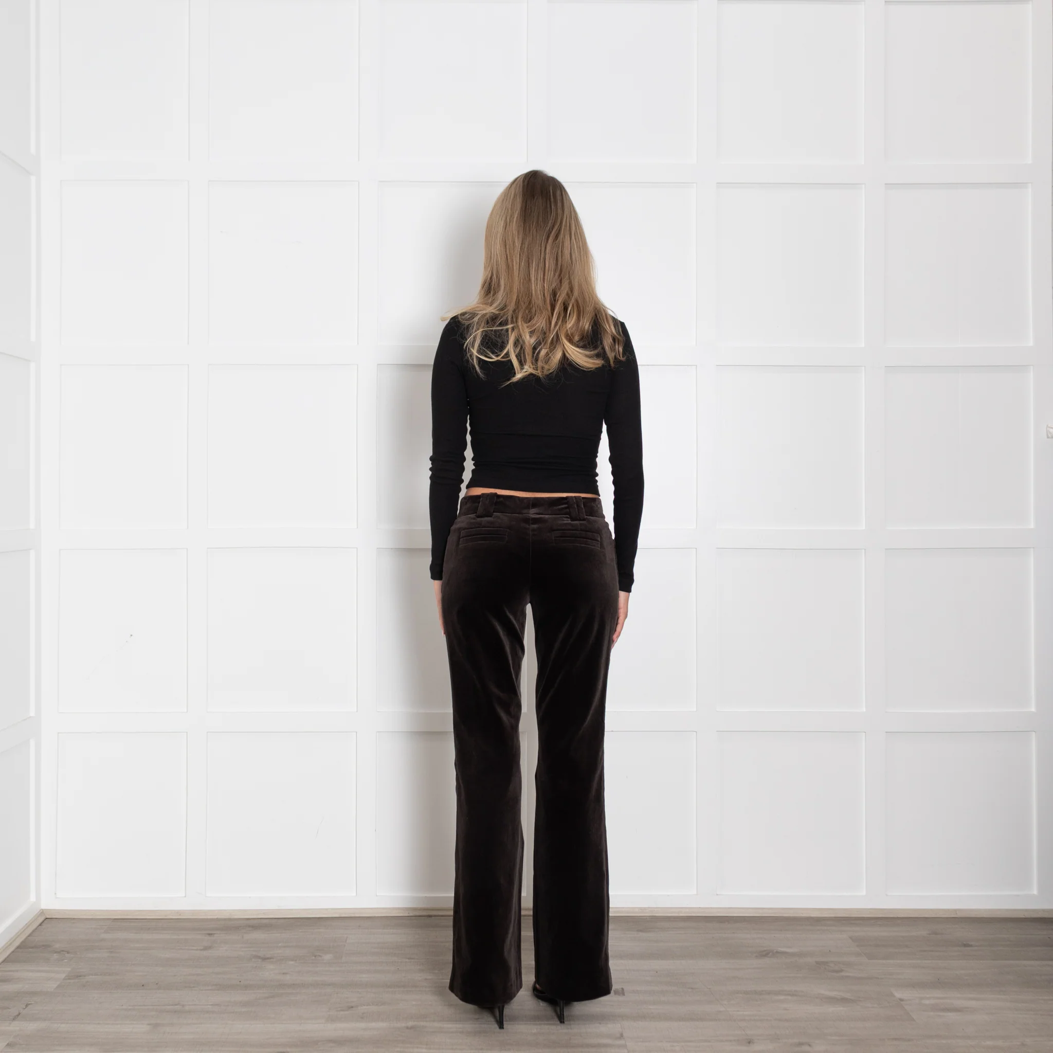 Gucci Dark Brown Velvet Straight Leg Trousers - Image 5