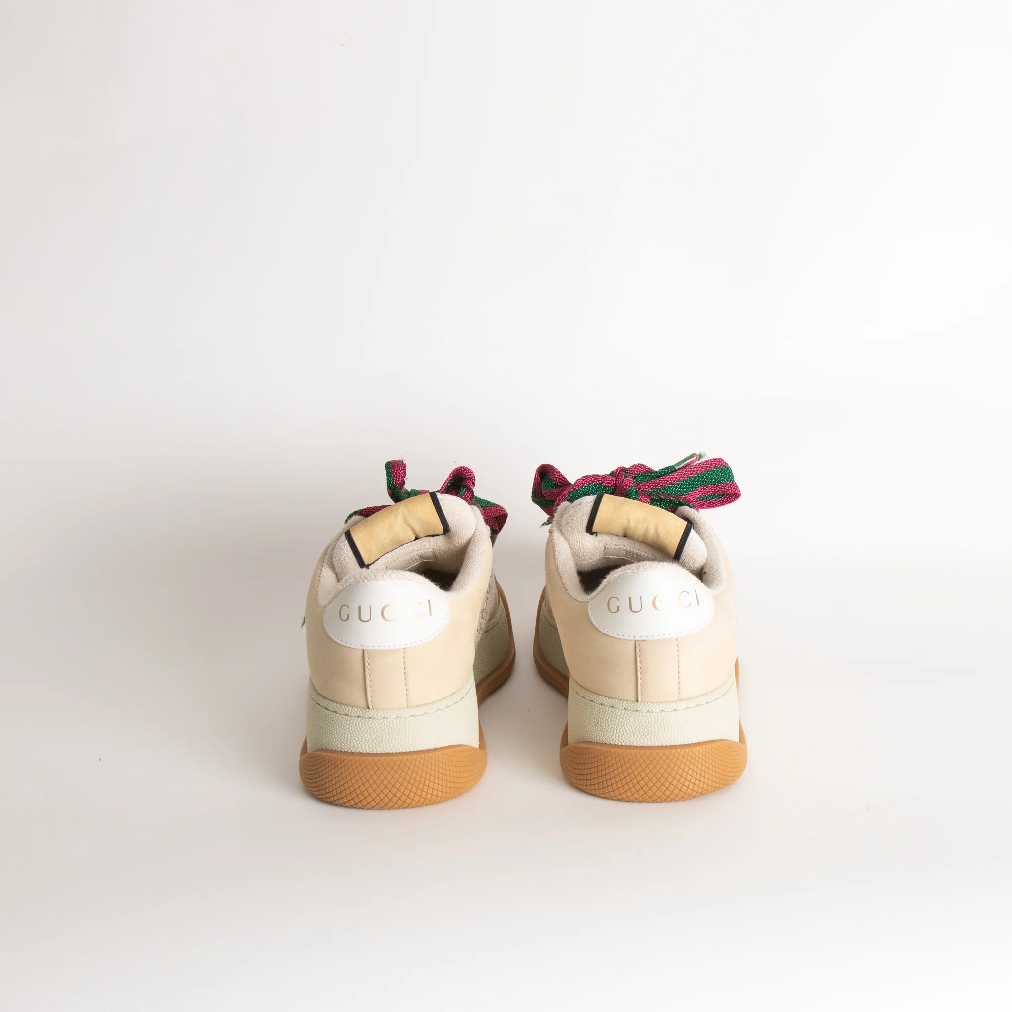 Gucci GG Trainers With Pink / Green Laces - Image 4