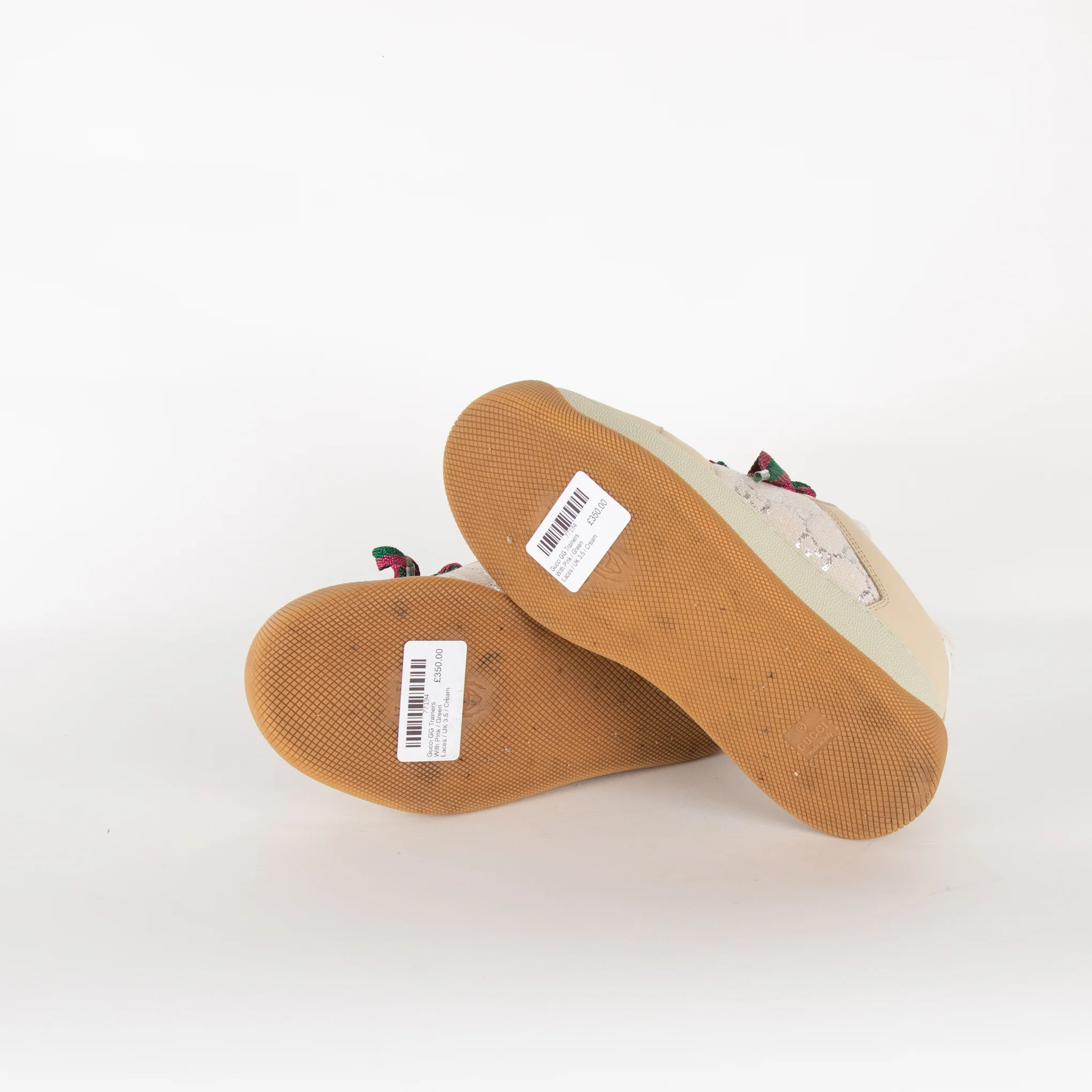 Gucci GG Trainers With Pink / Green Laces - Image 6