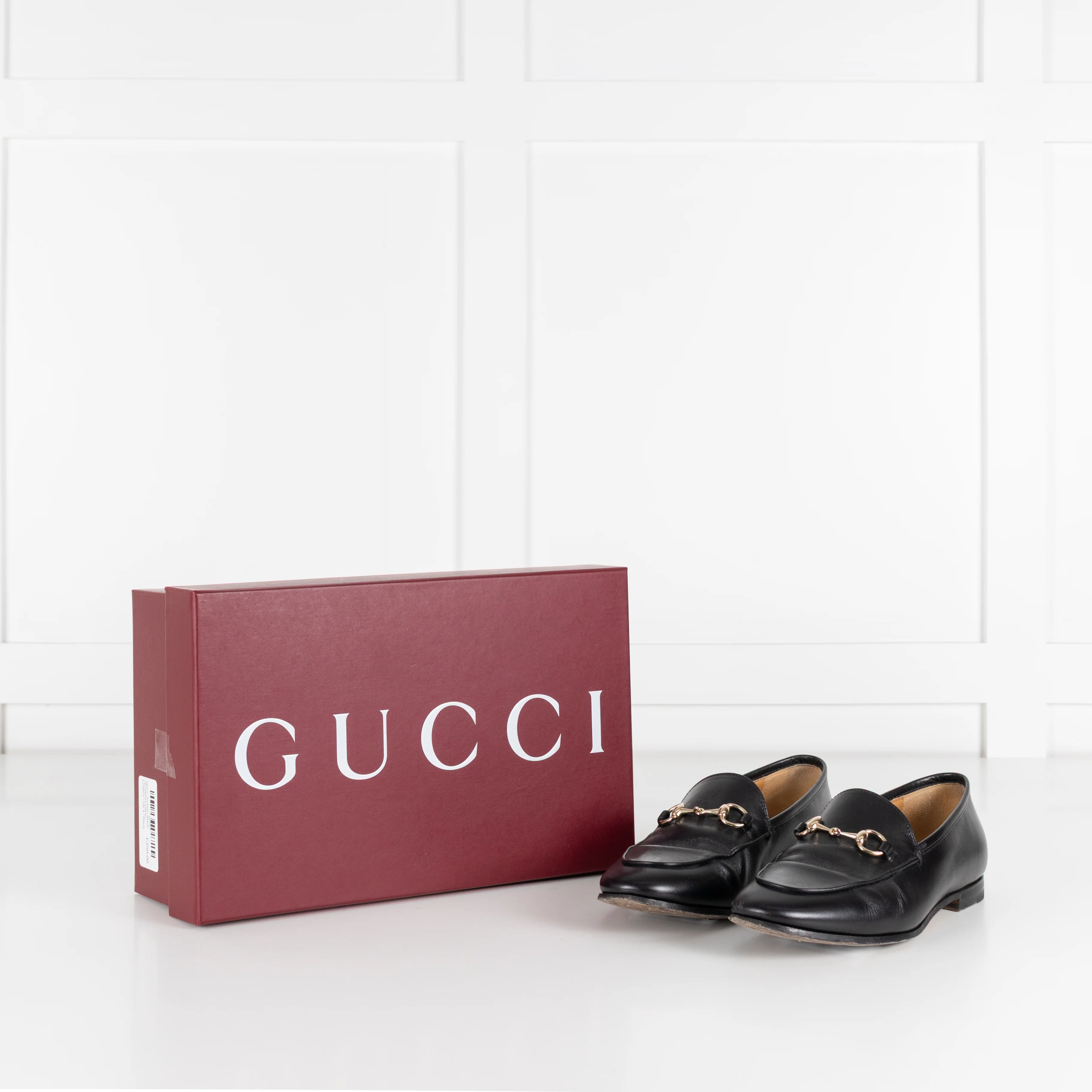 Gucci Jordaan Black Horsebit Leather Loafers - Image 2