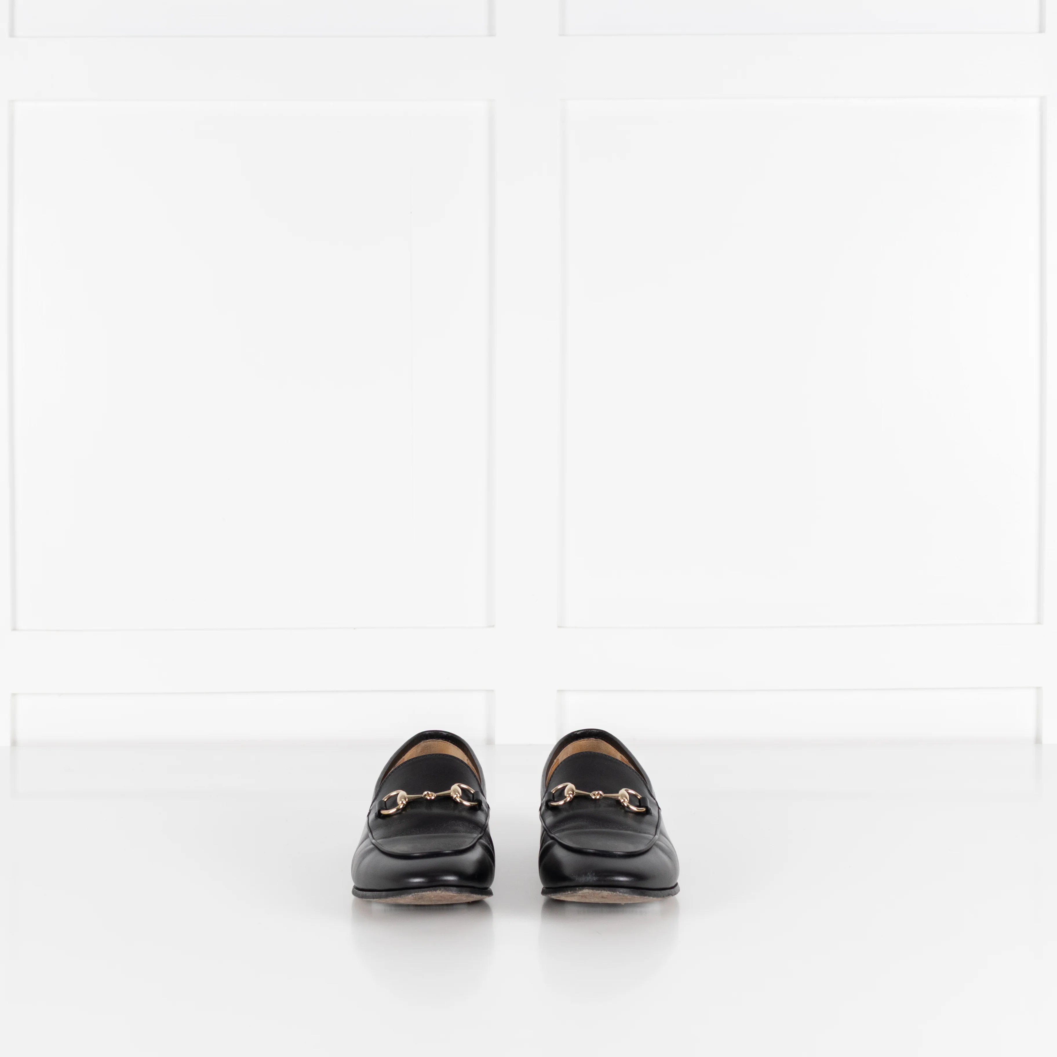 Gucci Jordaan Black Horsebit Leather Loafers - Image 3