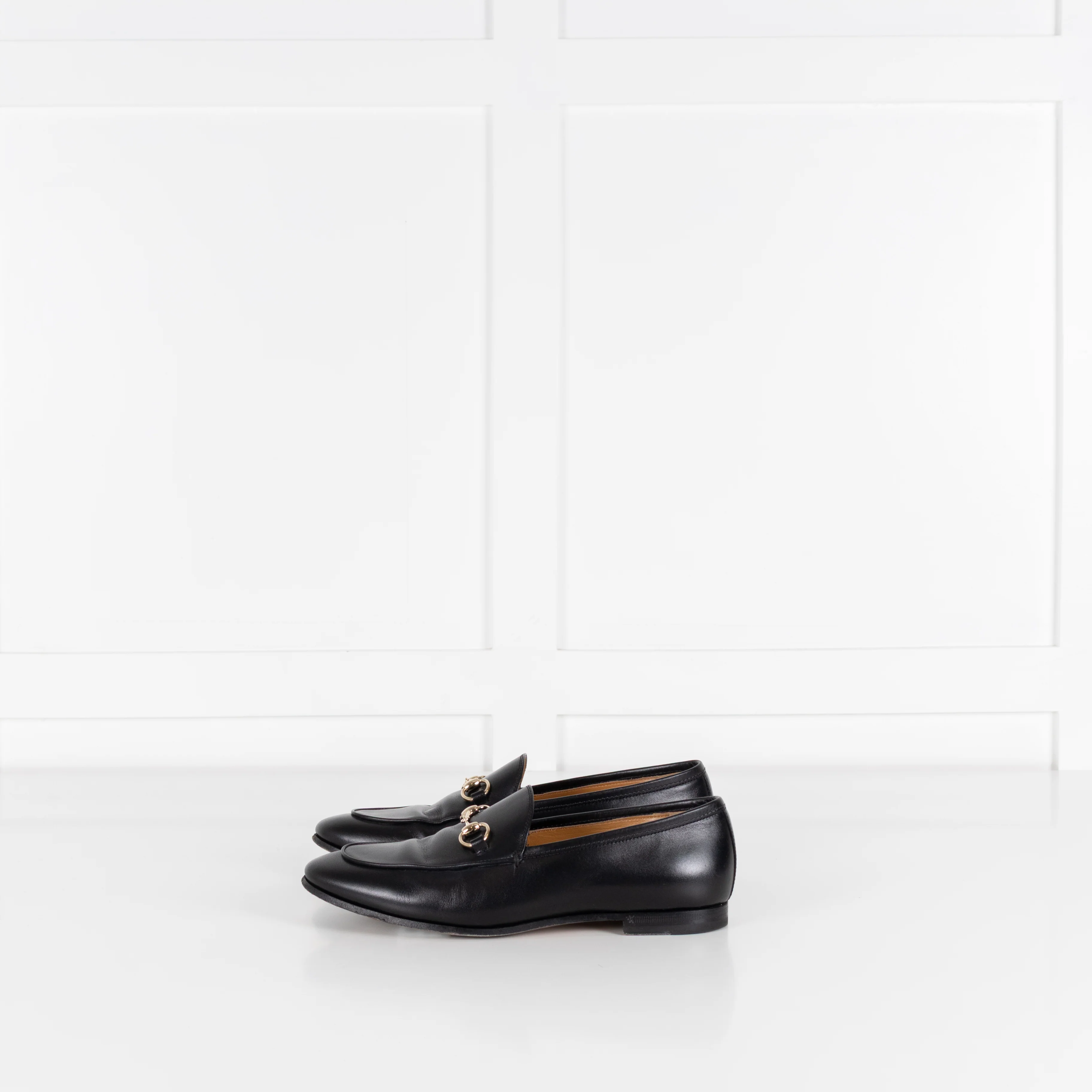 Gucci Jordaan Black Horsebit Leather Loafers - Image 4