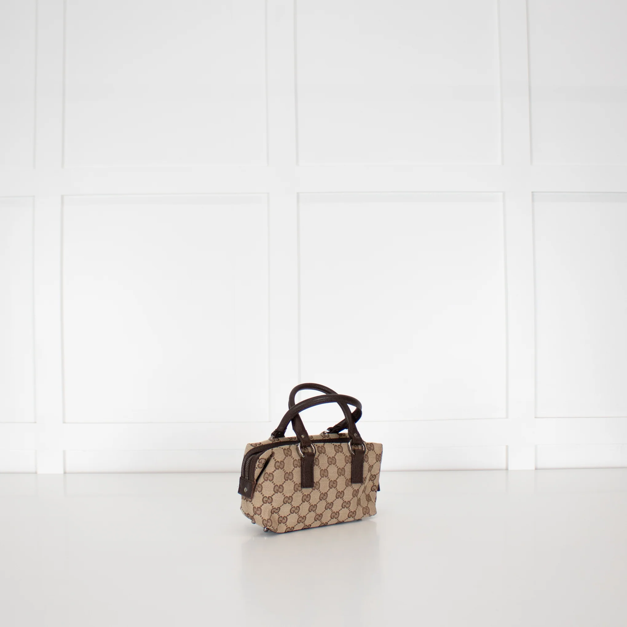 Gucci Mini GG Logo Canvas Boston Bag - Image 3