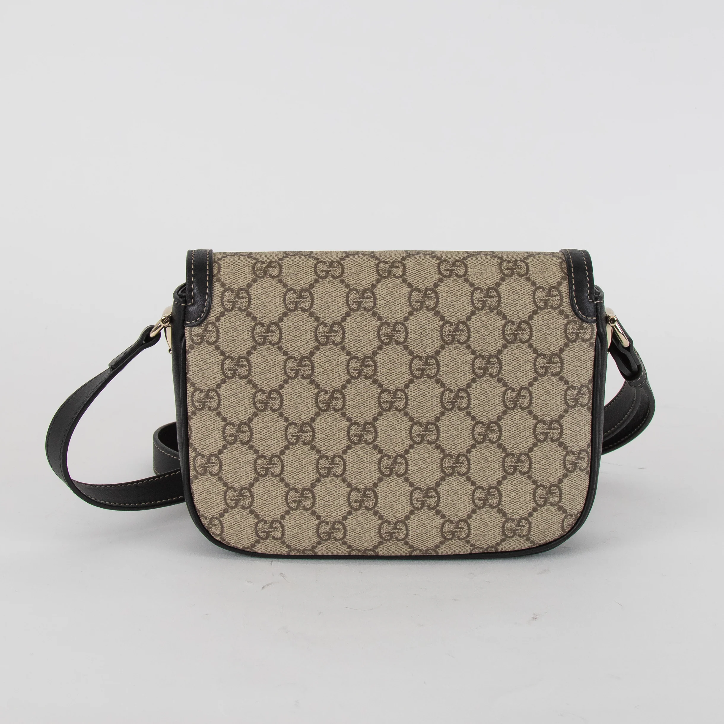 Gucci Mini Horsebit 1955 in Supreme Canvas and Black Leather - Image 4