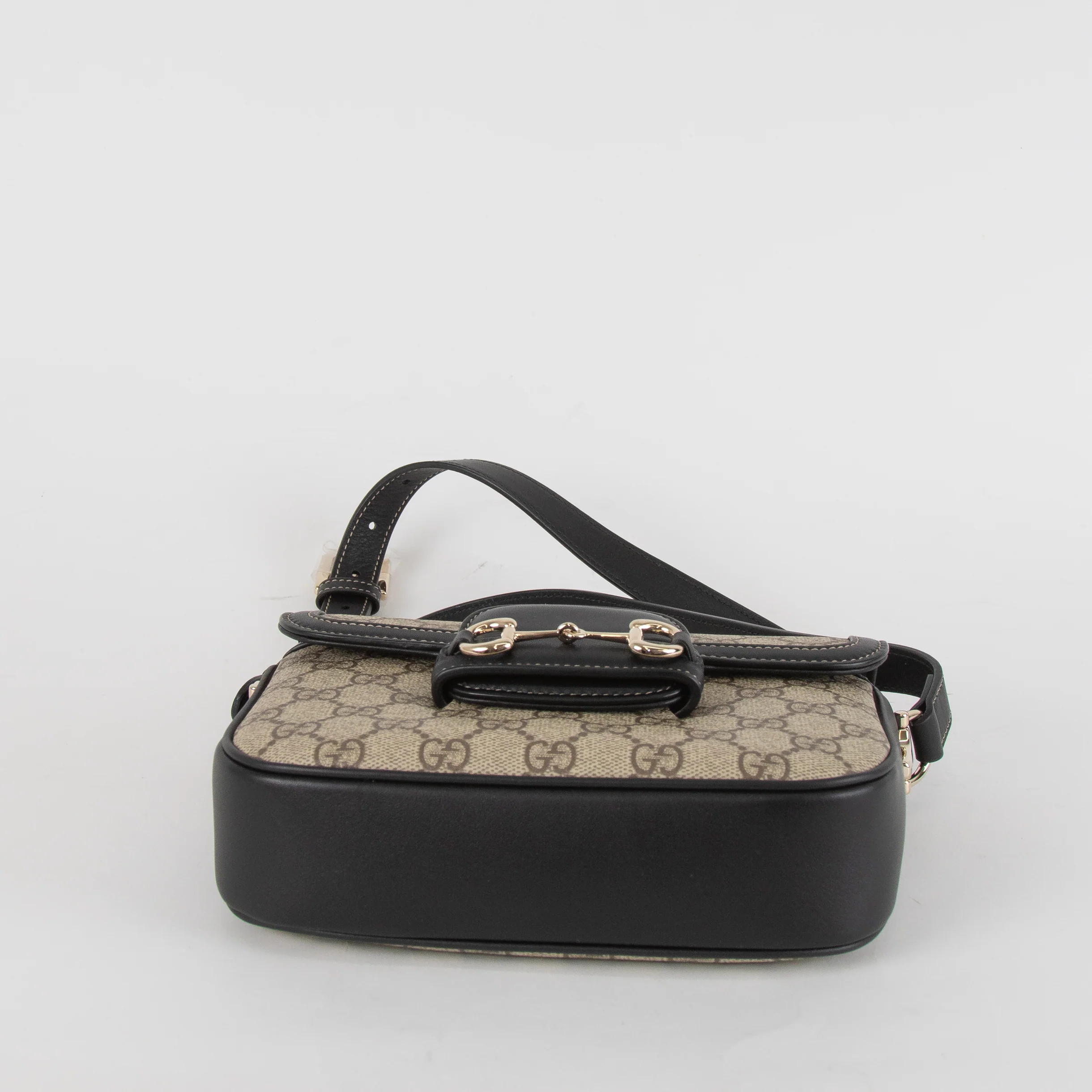 Gucci Mini Horsebit 1955 in Supreme Canvas and Black Leather - Image 6