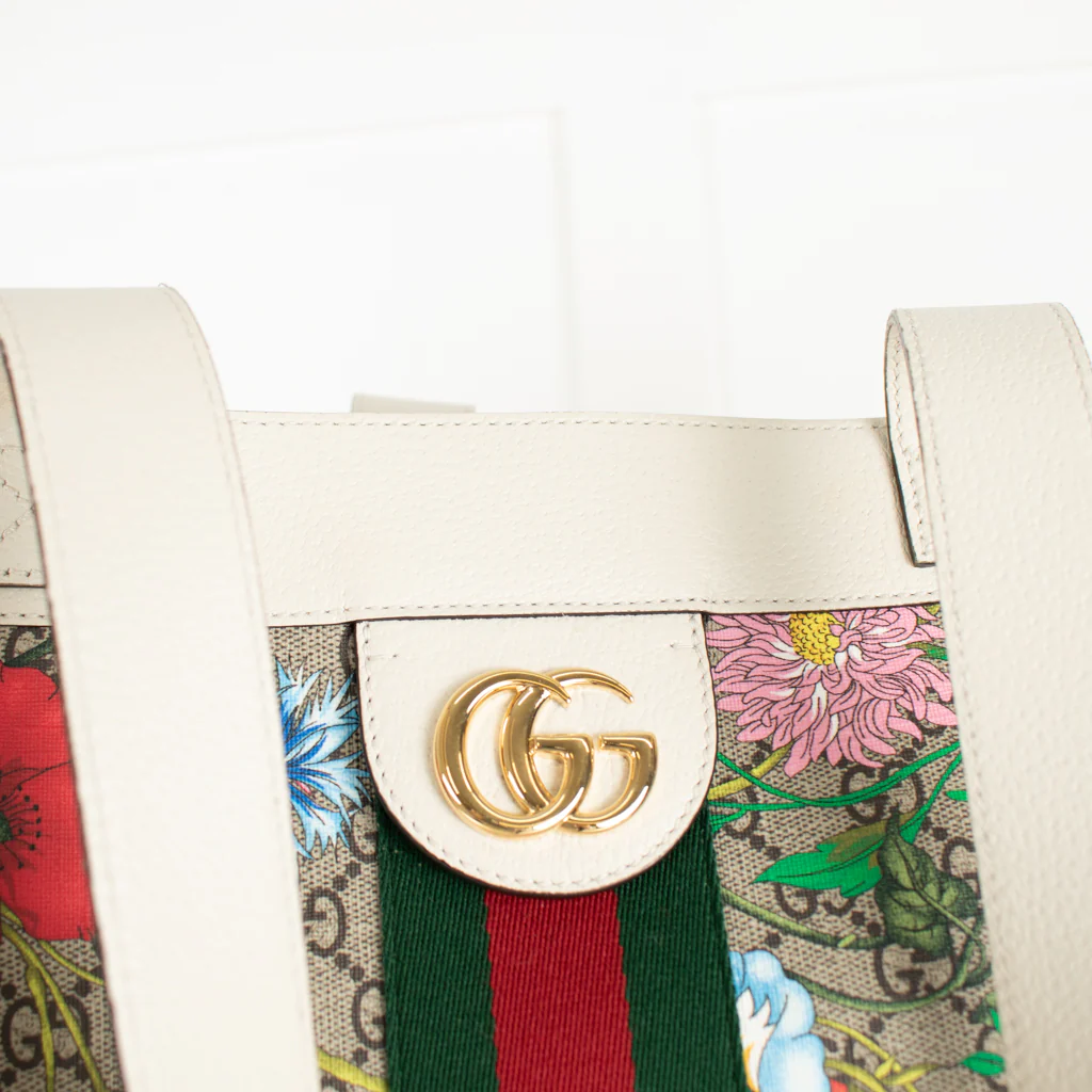 Gucci Ophidia Floral GG Supreme Large Tote Bag - Image 10