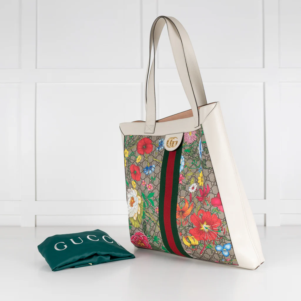 Gucci Ophidia Floral GG Supreme Large Tote Bag - Image 3