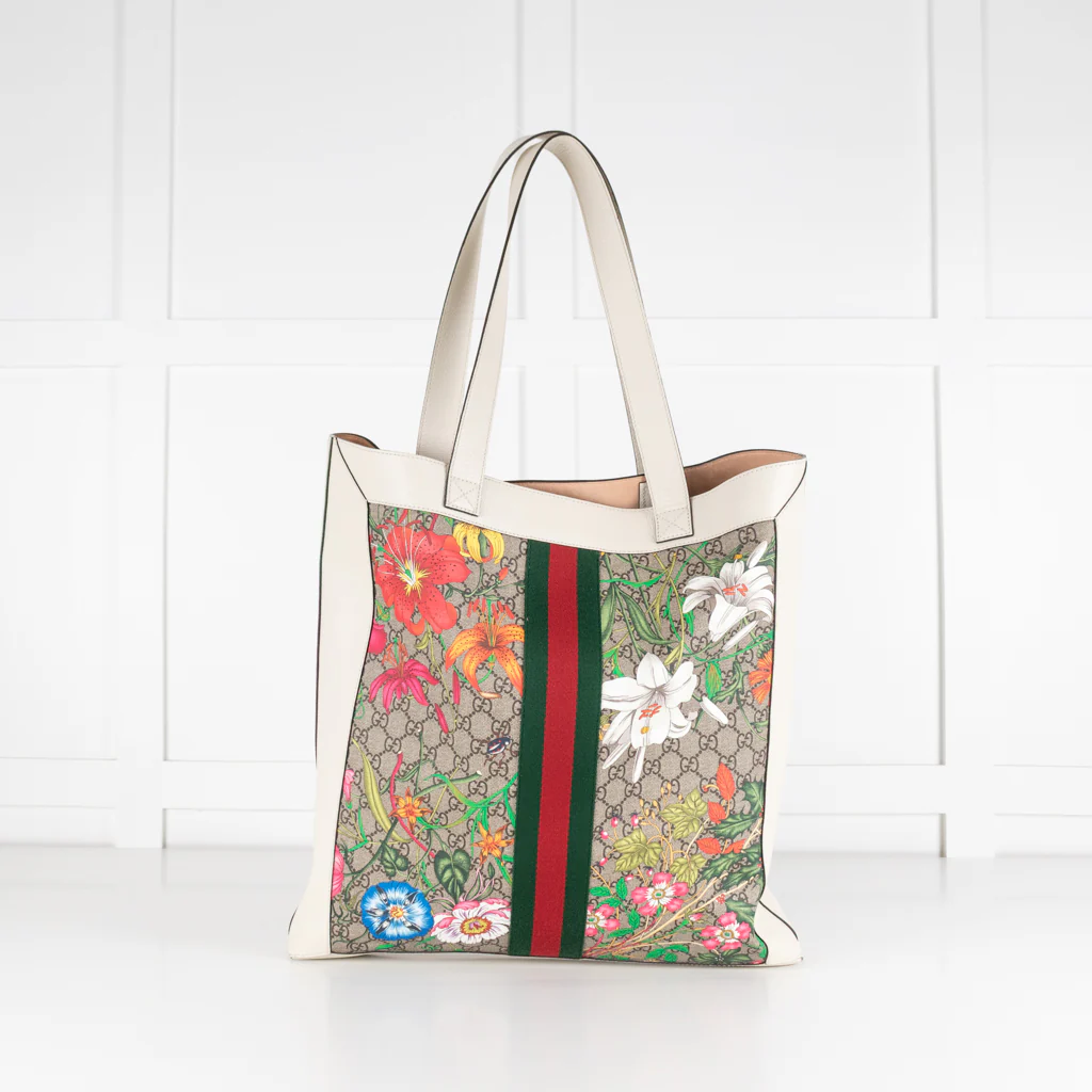 Gucci Ophidia Floral GG Supreme Large Tote Bag - Image 6