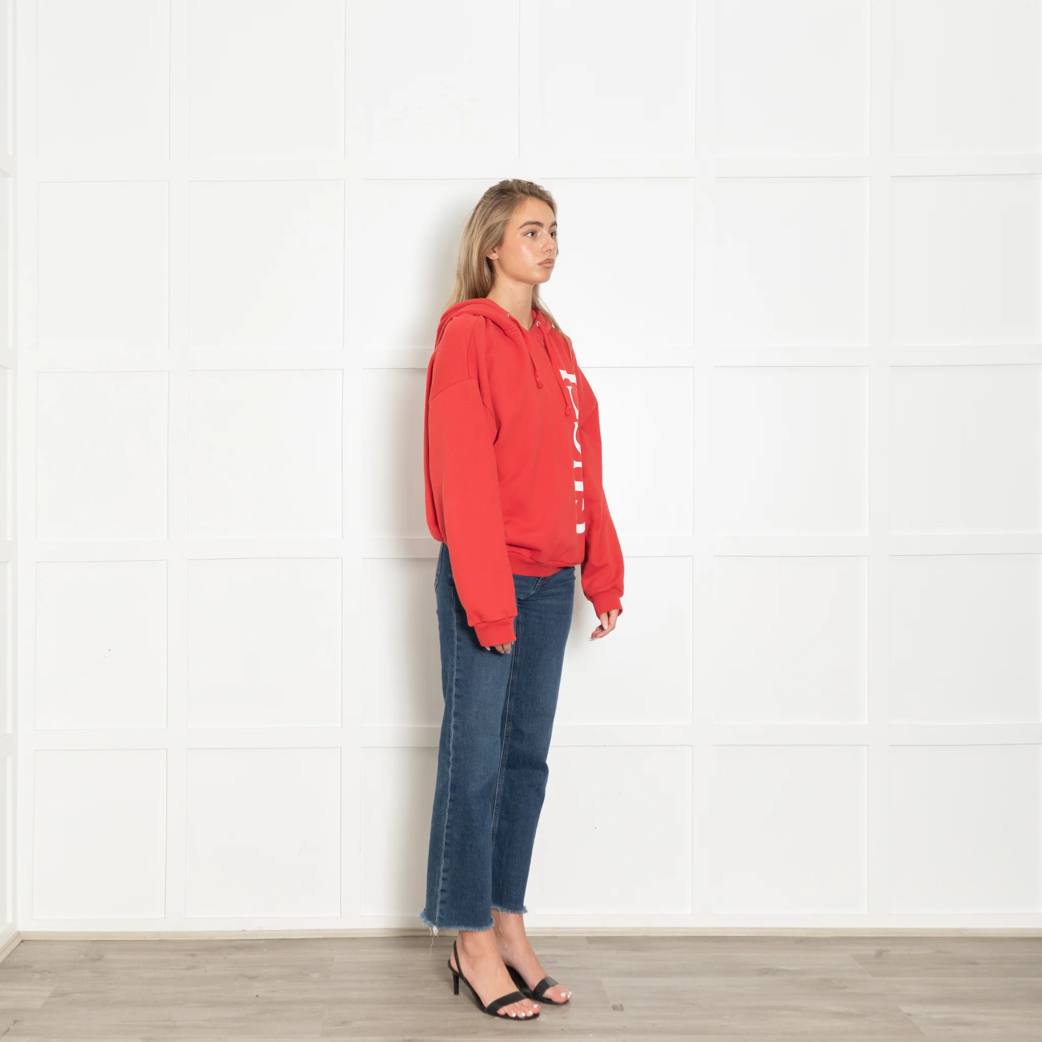 Gucci Red Verticle Logo Hoody - Image 7