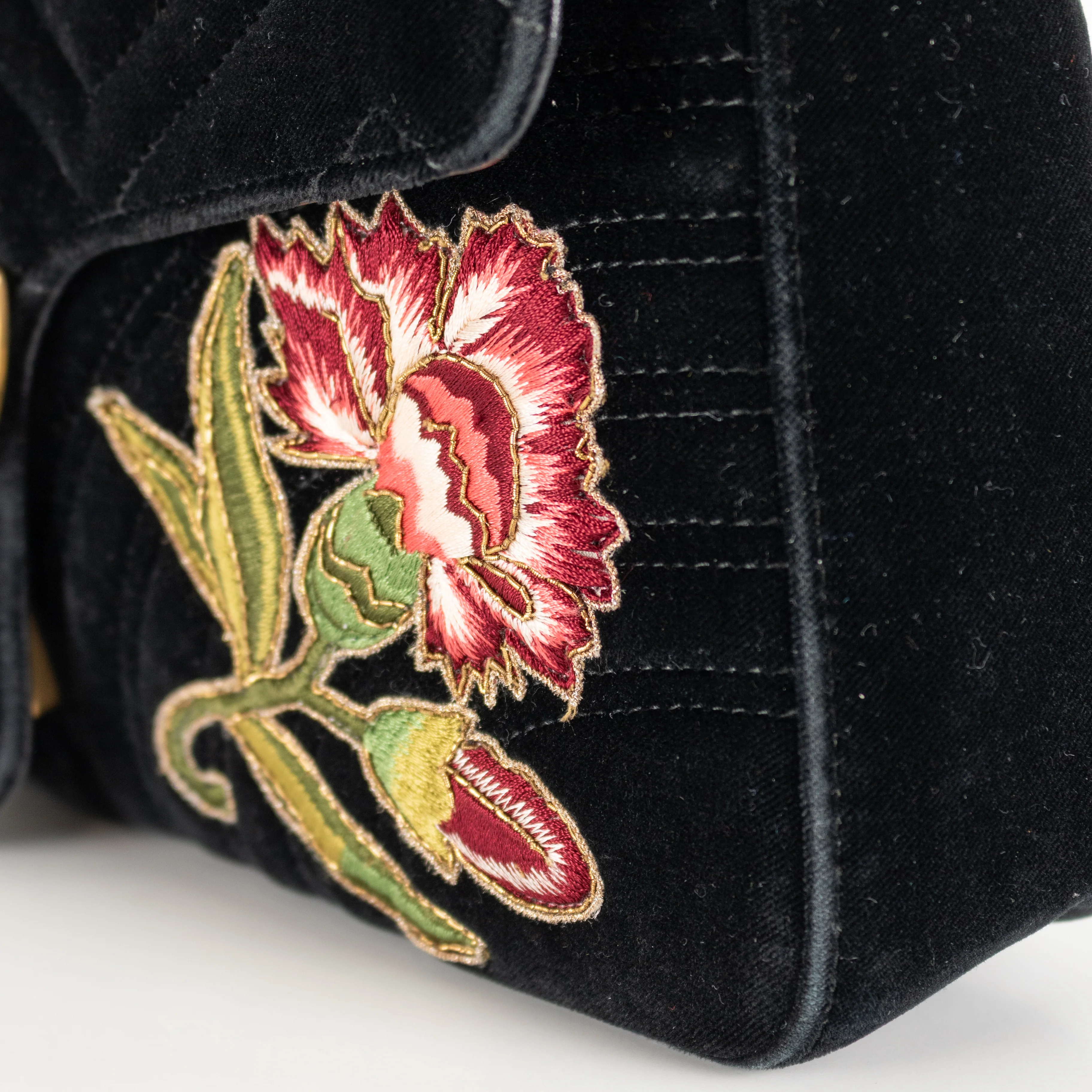 Gucci Velvet 'Loved' Large Black Marmont Shoulder Bag - Image 11