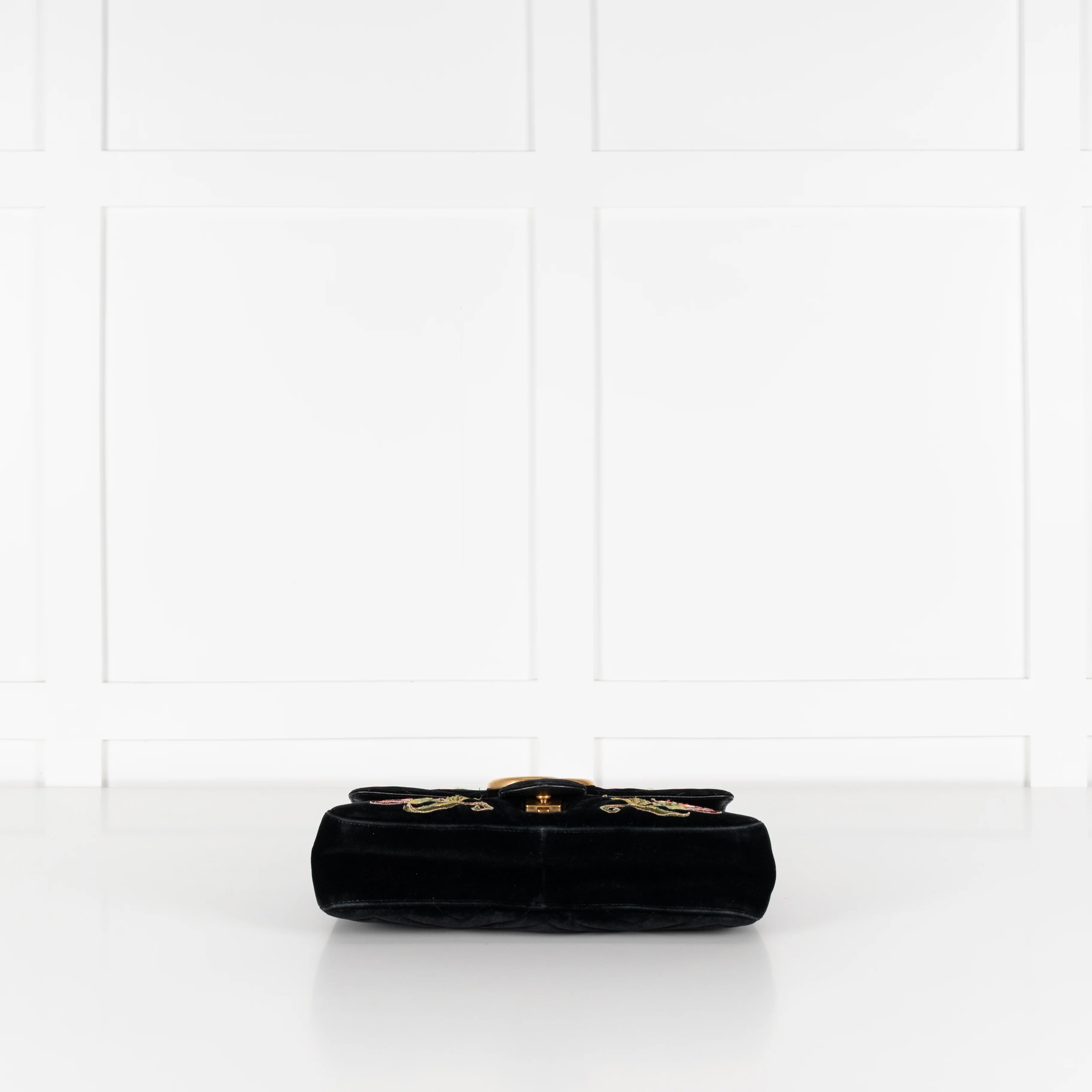 Gucci Velvet 'Loved' Large Black Marmont Shoulder Bag - Image 8