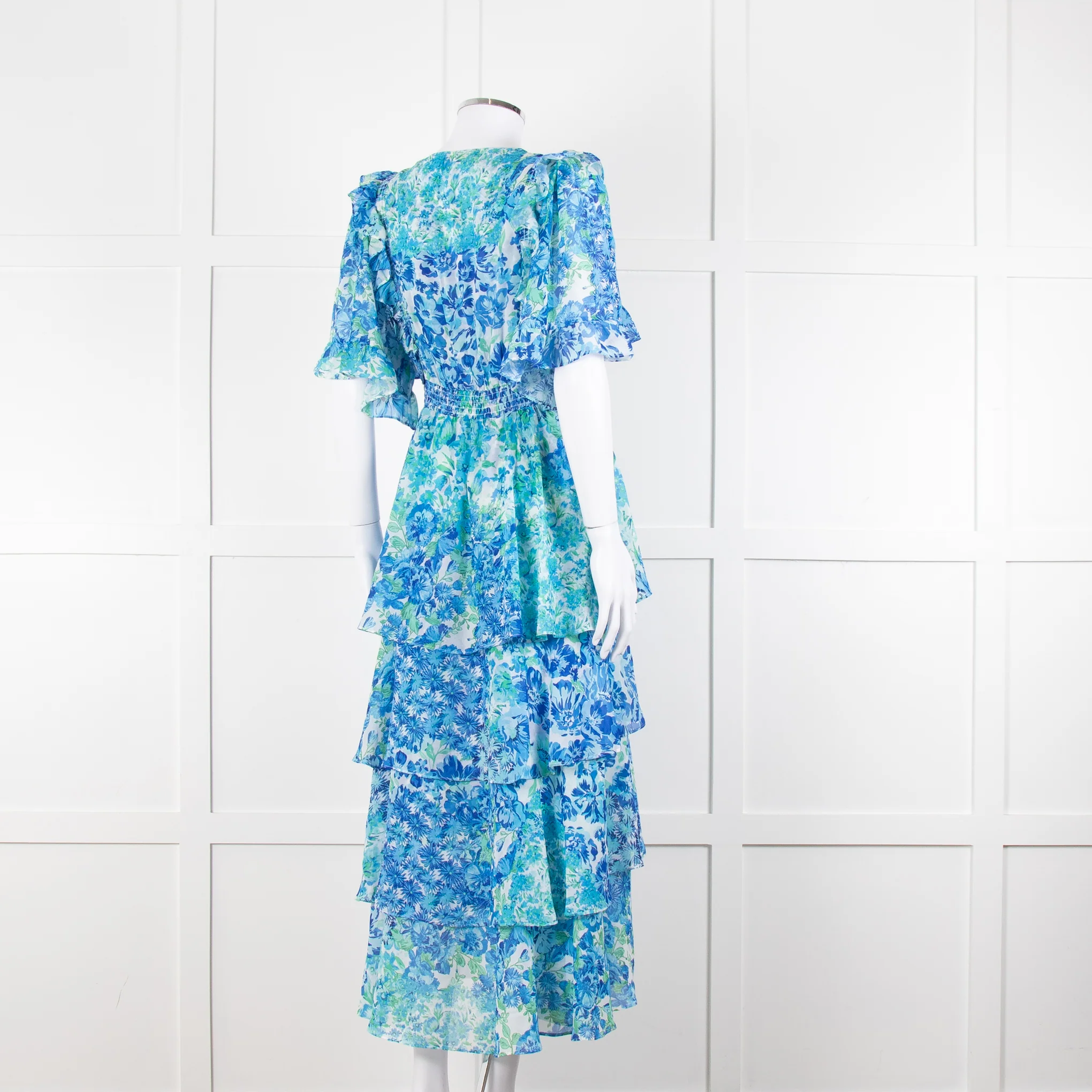 Hale Bob Blue Floral Tiere Maxi Dress - Image 4