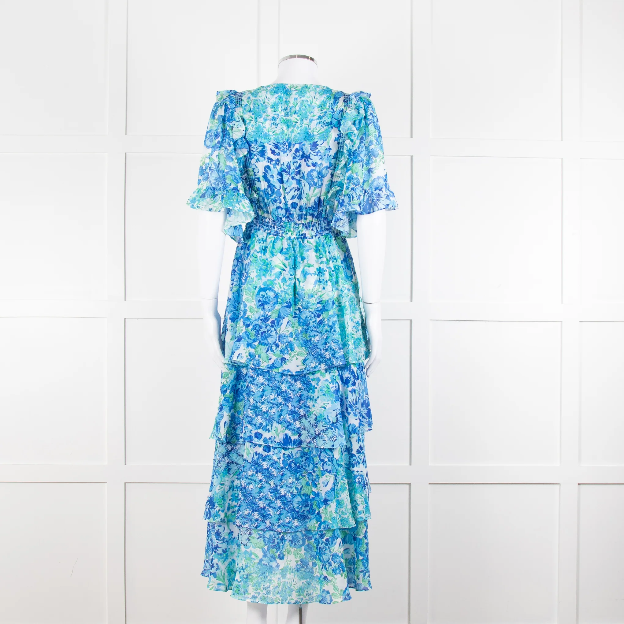 Hale Bob Blue Floral Tiere Maxi Dress - Image 5