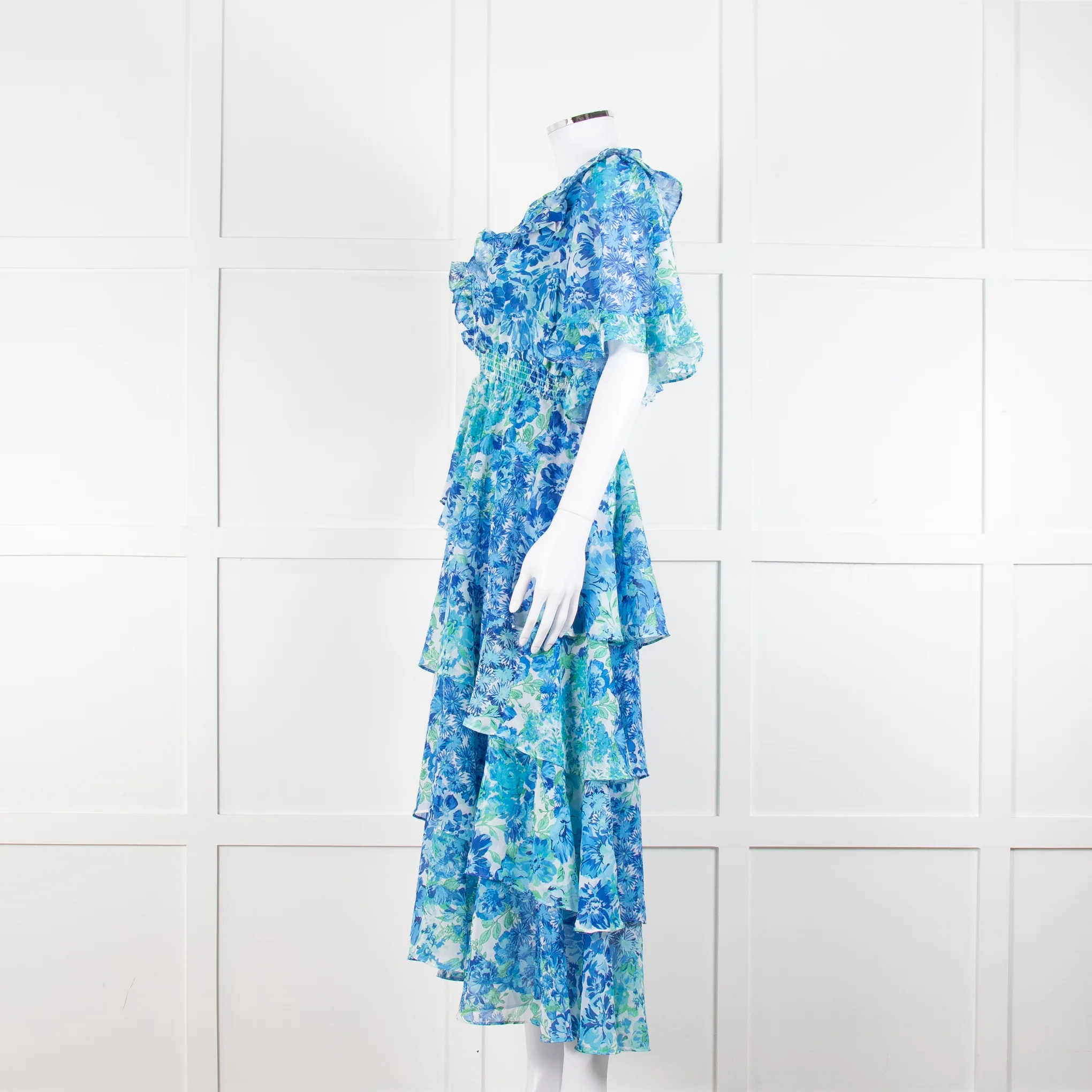 Hale Bob Blue Floral Tiere Maxi Dress - Image 7
