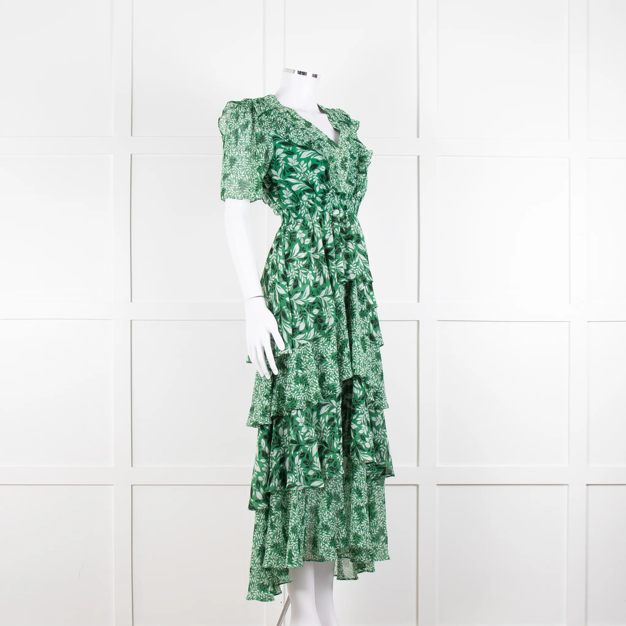 Hale Bob Green Floral Tiered Maxi Dress - Image 2