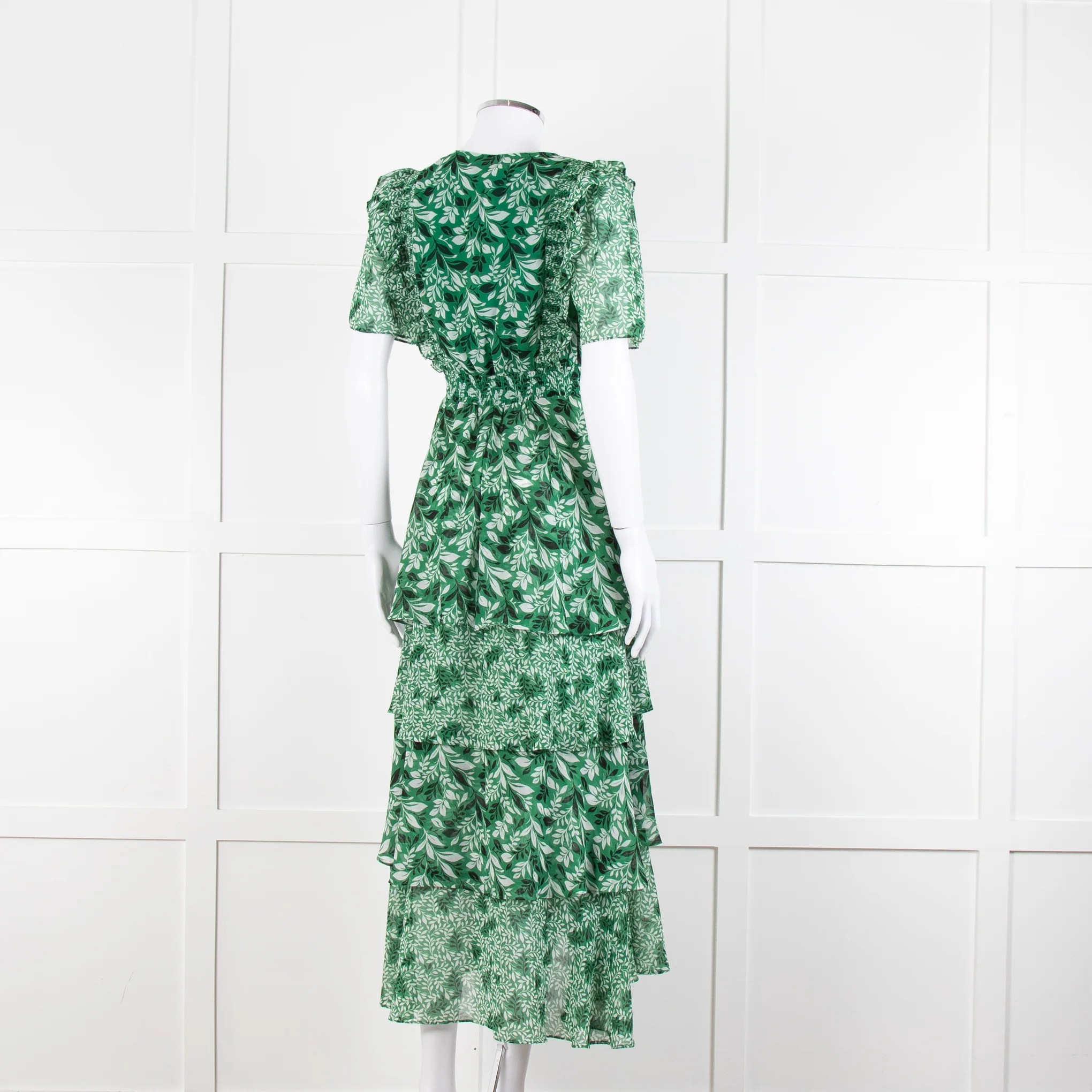 Hale Bob Green Floral Tiered Maxi Dress - Image 4