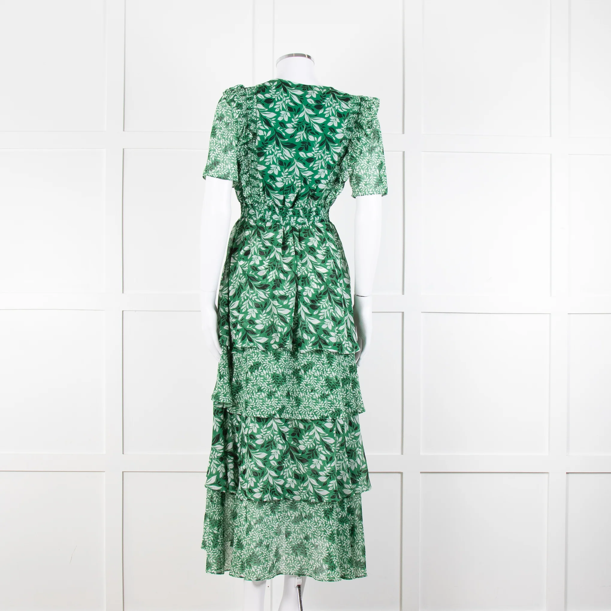 Hale Bob Green Floral Tiered Maxi Dress - Image 5